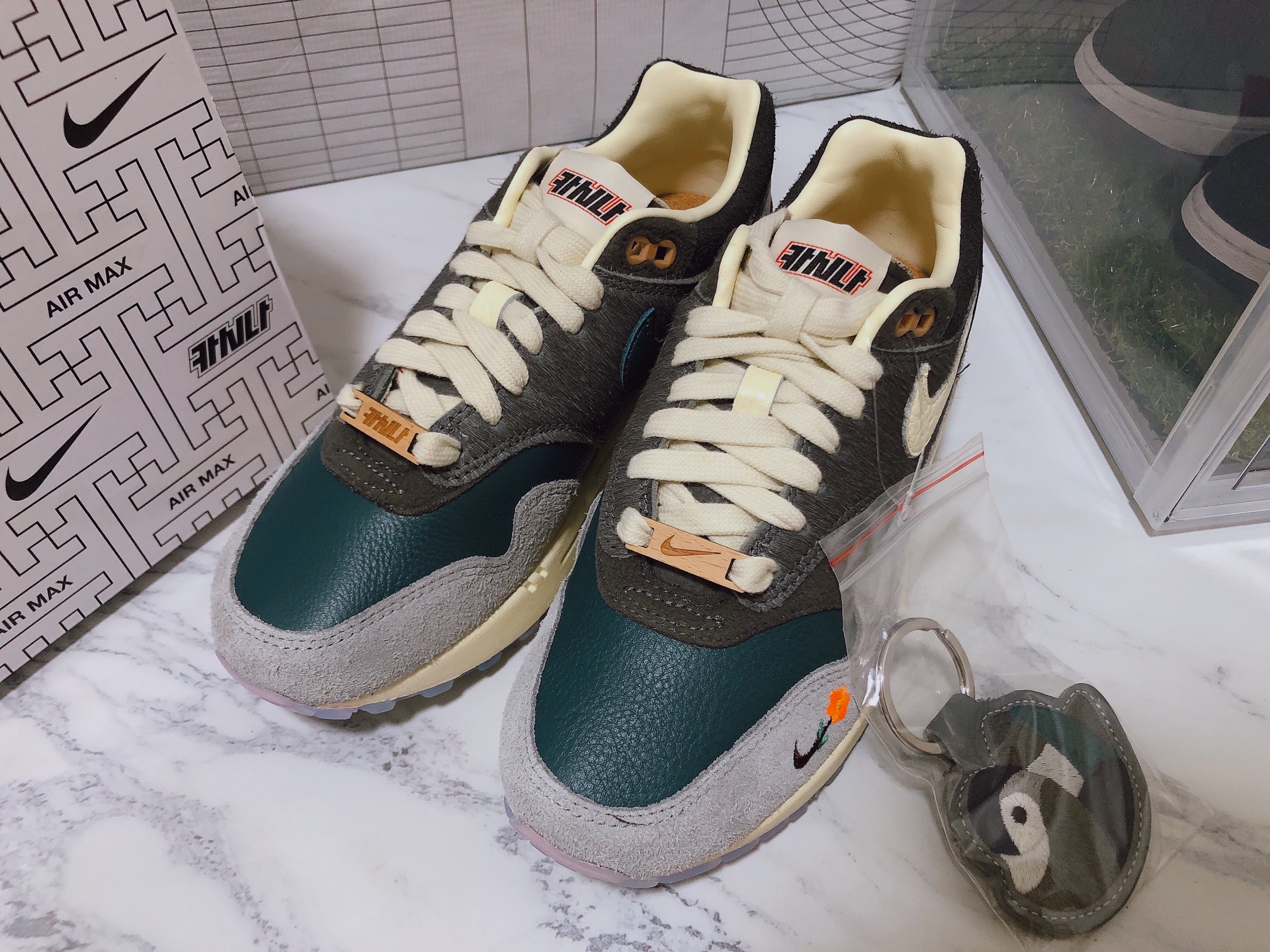 Nike x Kasina Air Max 1 SP Won-Ang Particle Grey 착용 스타일 - 4