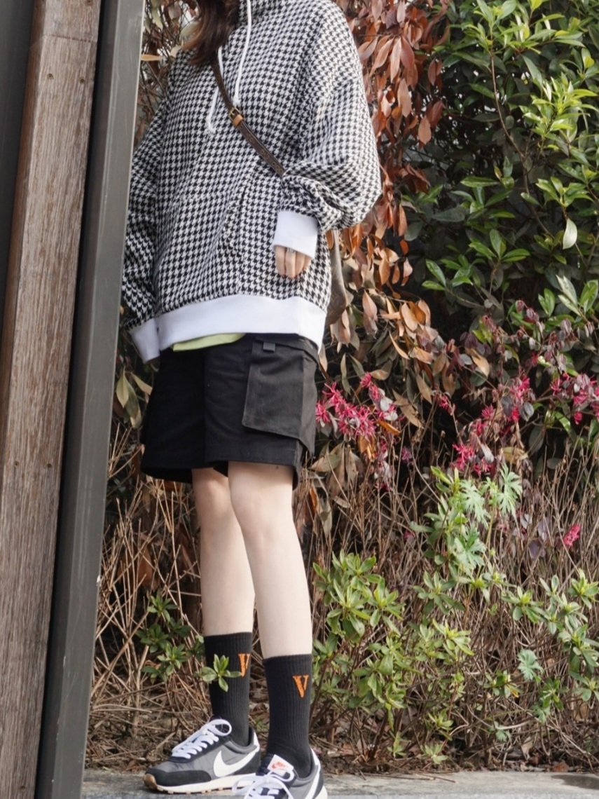 (W) Nike Daybreak Black White 착용 스타일 - 2