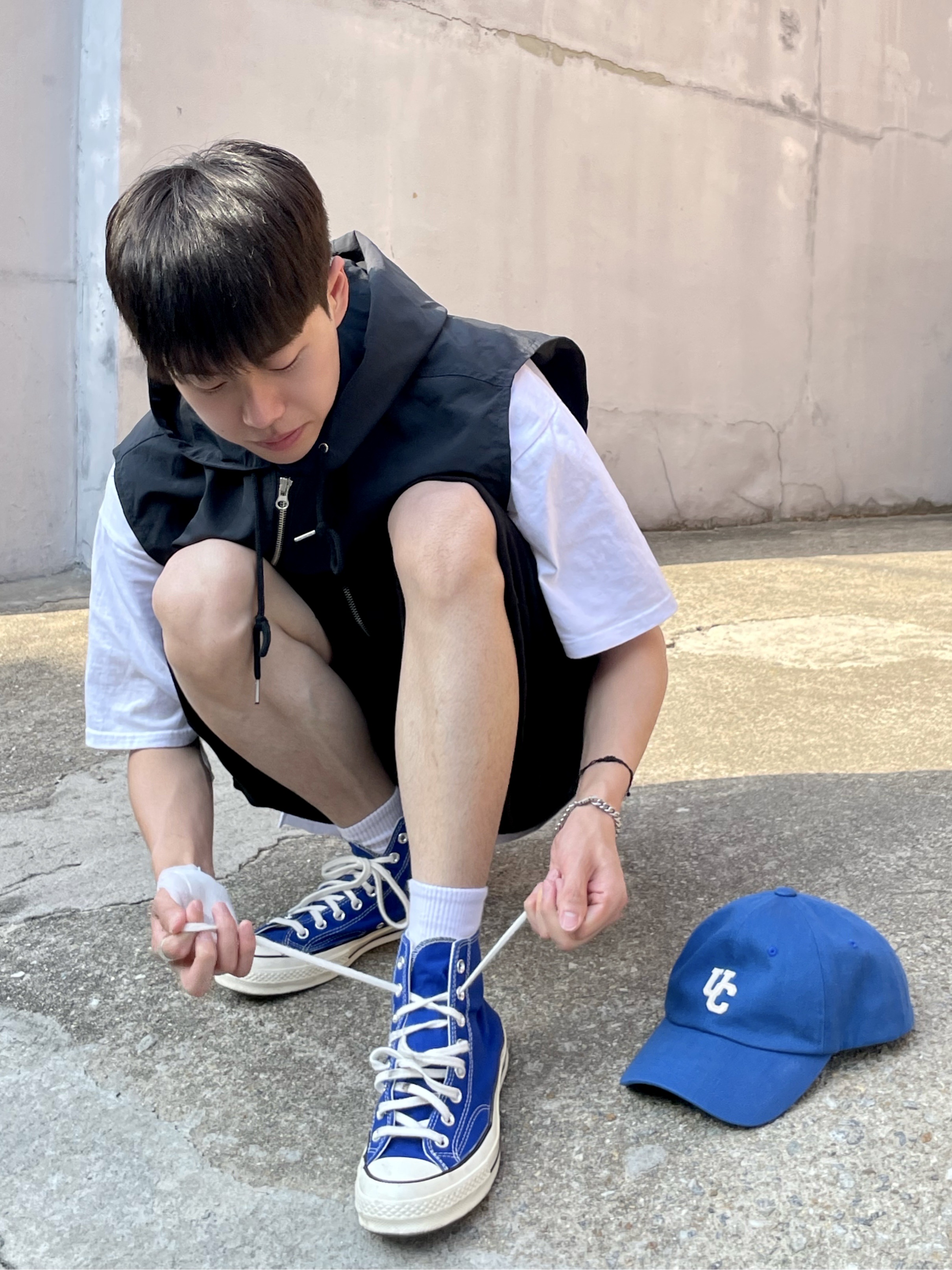 Converse Chuck 70 High Rush Blue 착용 스타일
