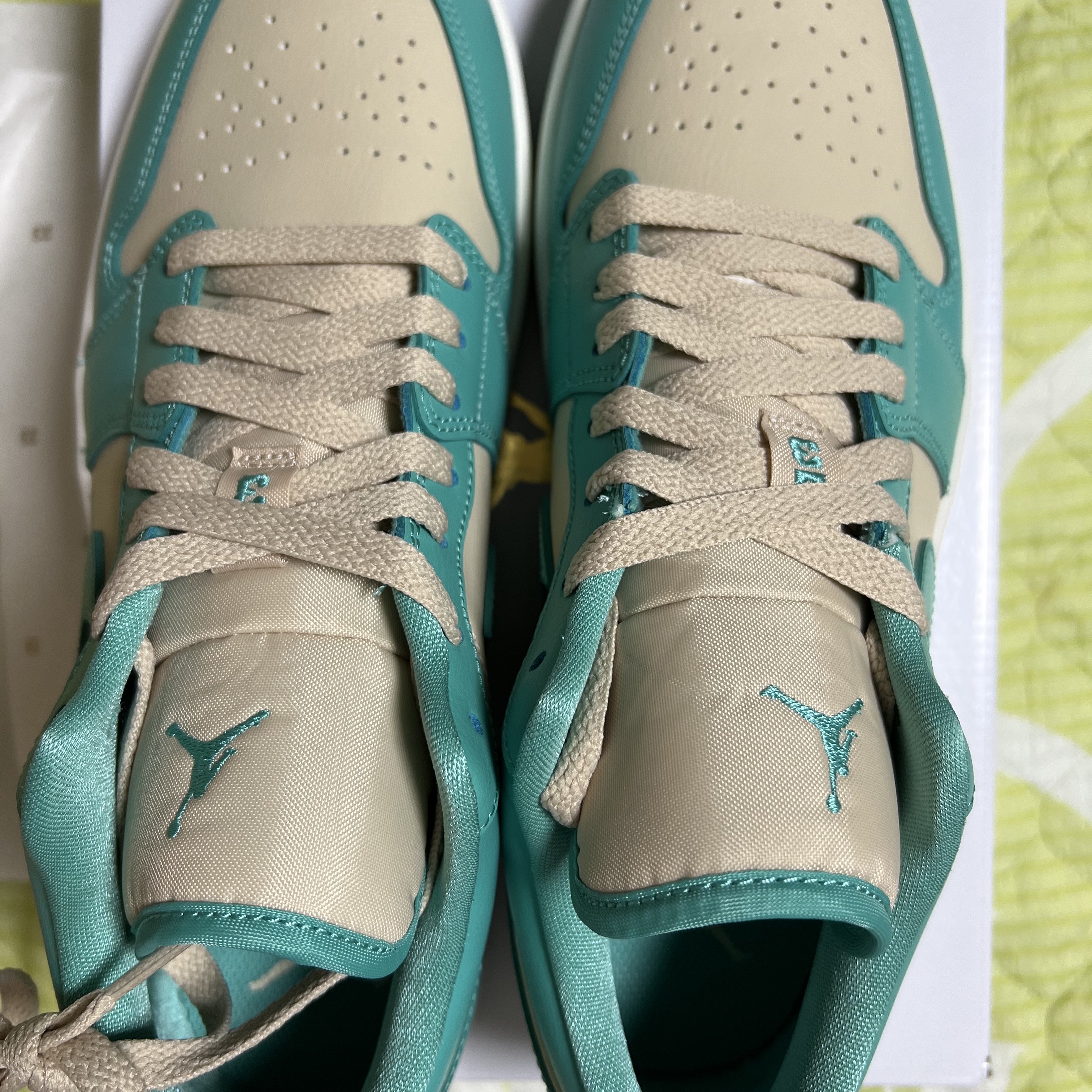 (W) Jordan 1 Low Sanddrift Washed Teal 착용 스타일 - 4