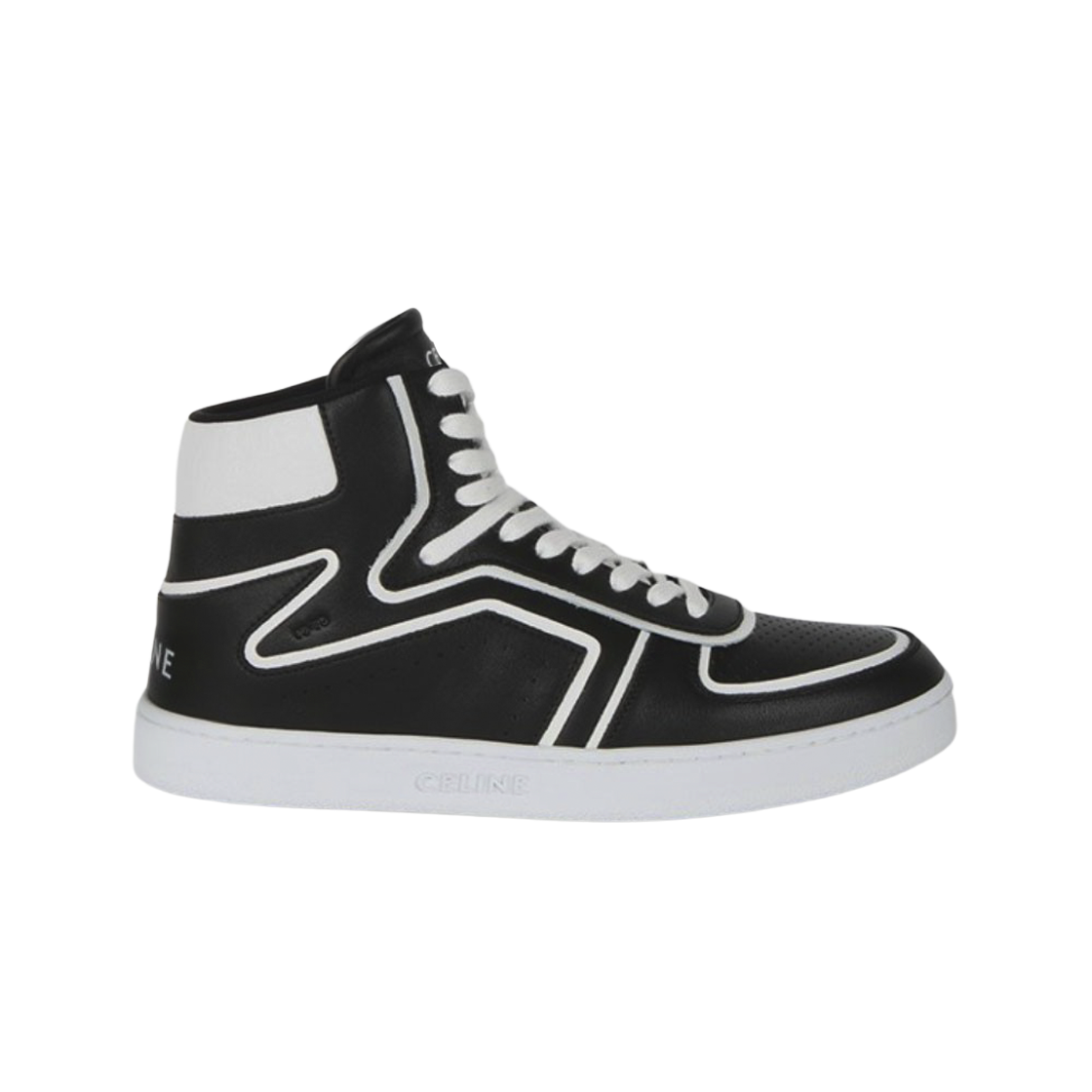 Celine Z Trainer CT-01 High Top Calfskin Sneakers Black 상세 이미지 1