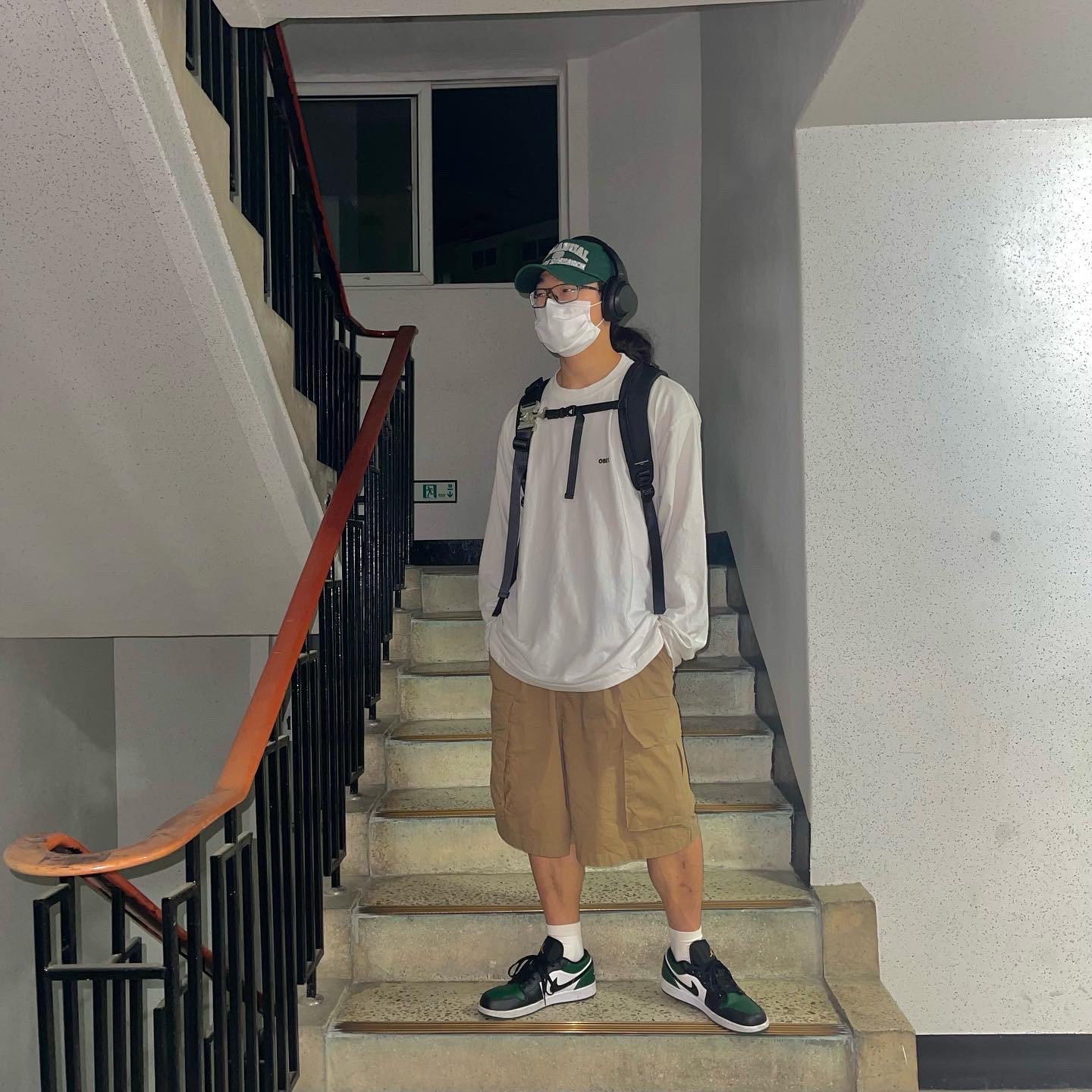 Jordan 1 Low Green Toe 착용 스타일 - 1