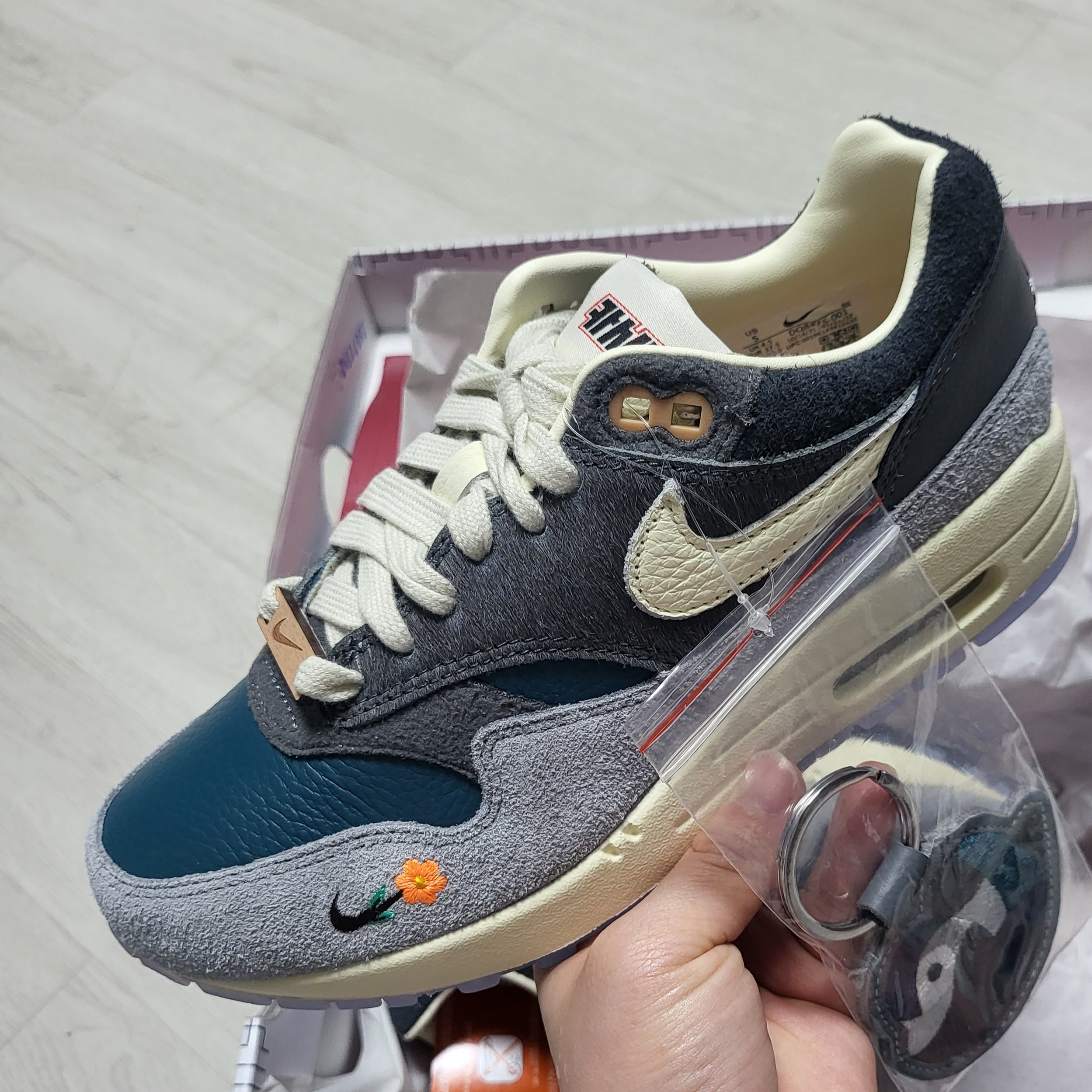 Nike x Kasina Air Max 1 SP Won-Ang Particle Grey 착용 스타일 - 2