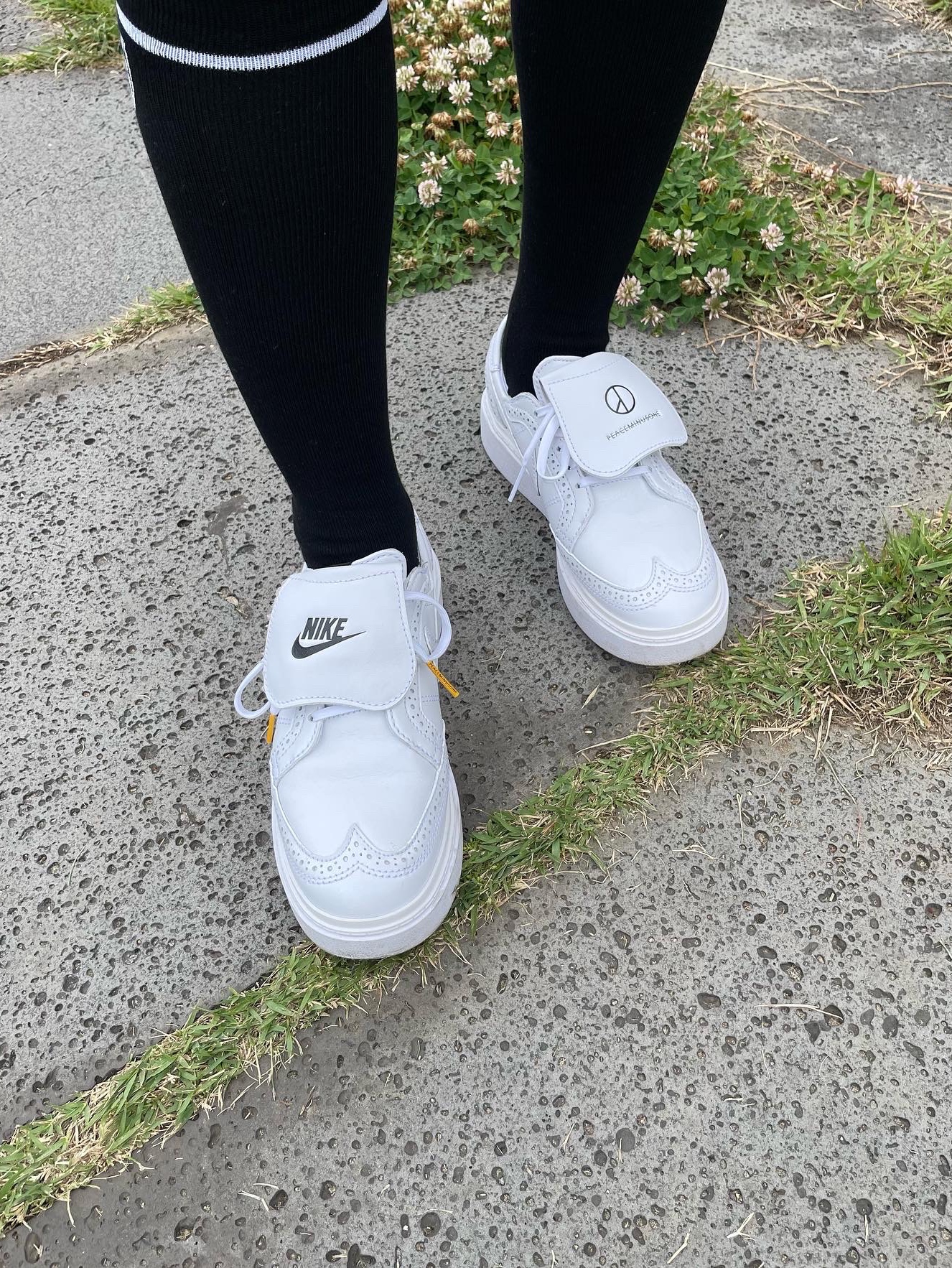 Nike x Peaceminusone Kwondo1 White 착용 스타일 - 3
