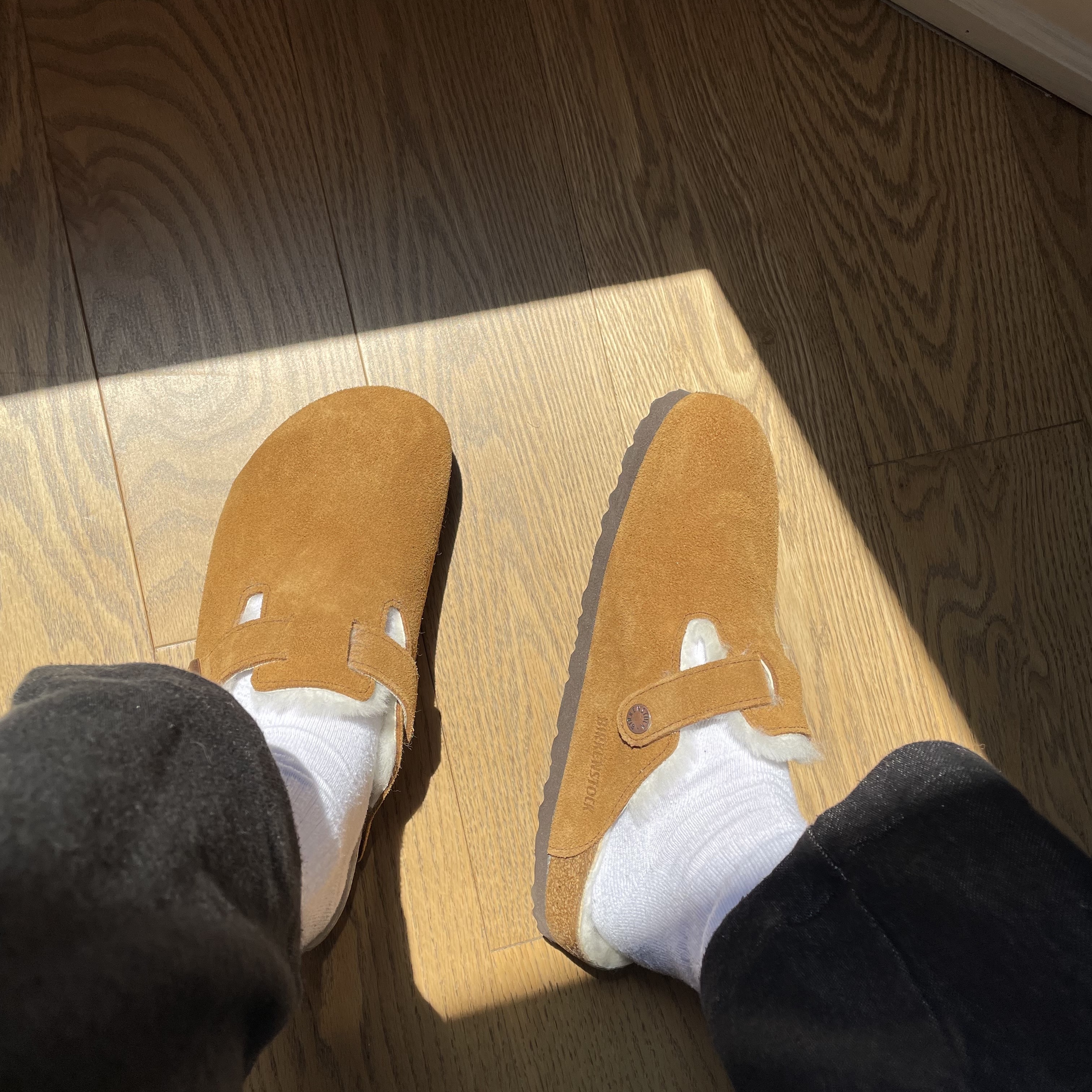 Birkenstock Boston Soft Footbed Mink - Narrow 착용 스타일 - 2
