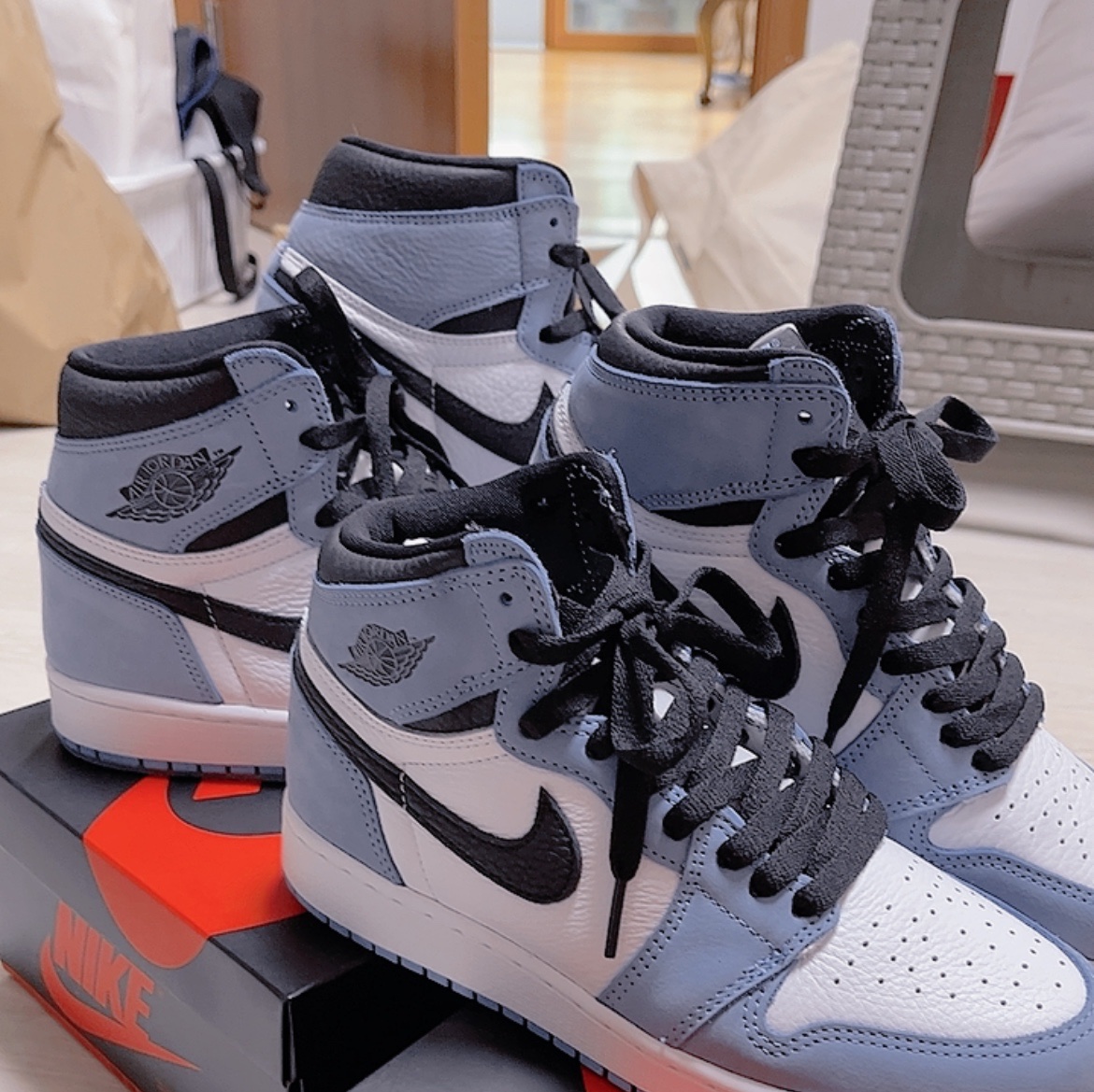 (GS) Jordan 1 Retro High OG University Blue, Jordan 1 Retro High OG University Blue 착용 스타일