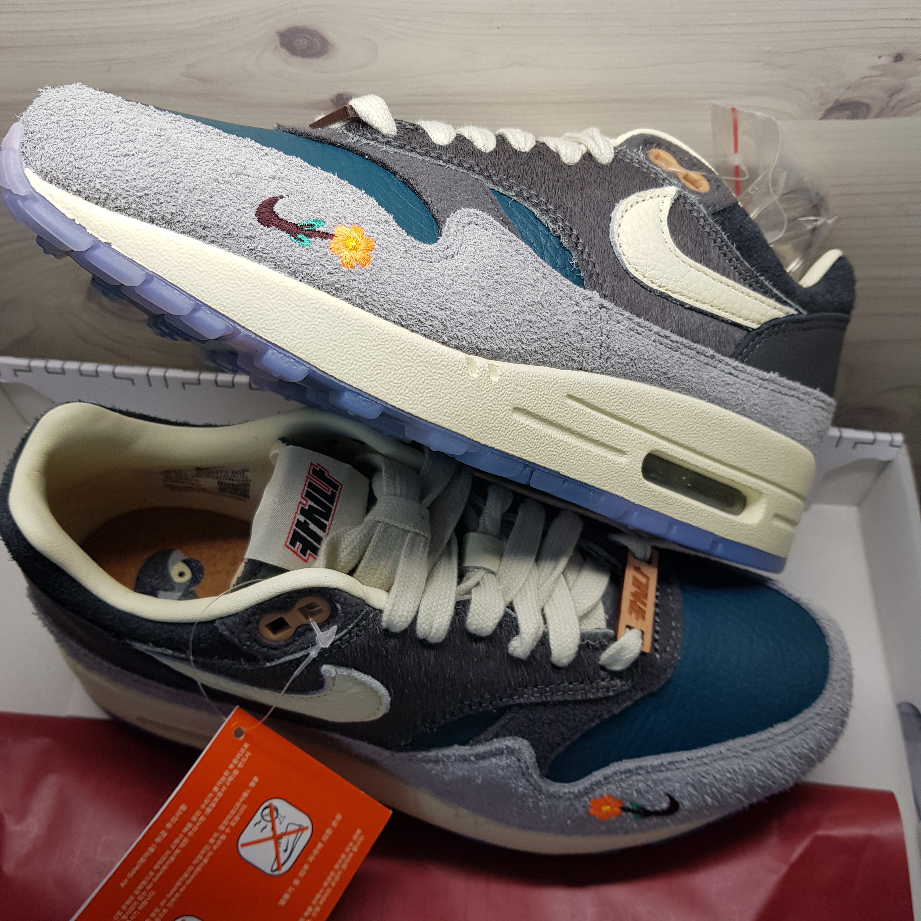Nike x Kasina Air Max 1 SP Won-Ang Particle Grey 착용 스타일 - 2