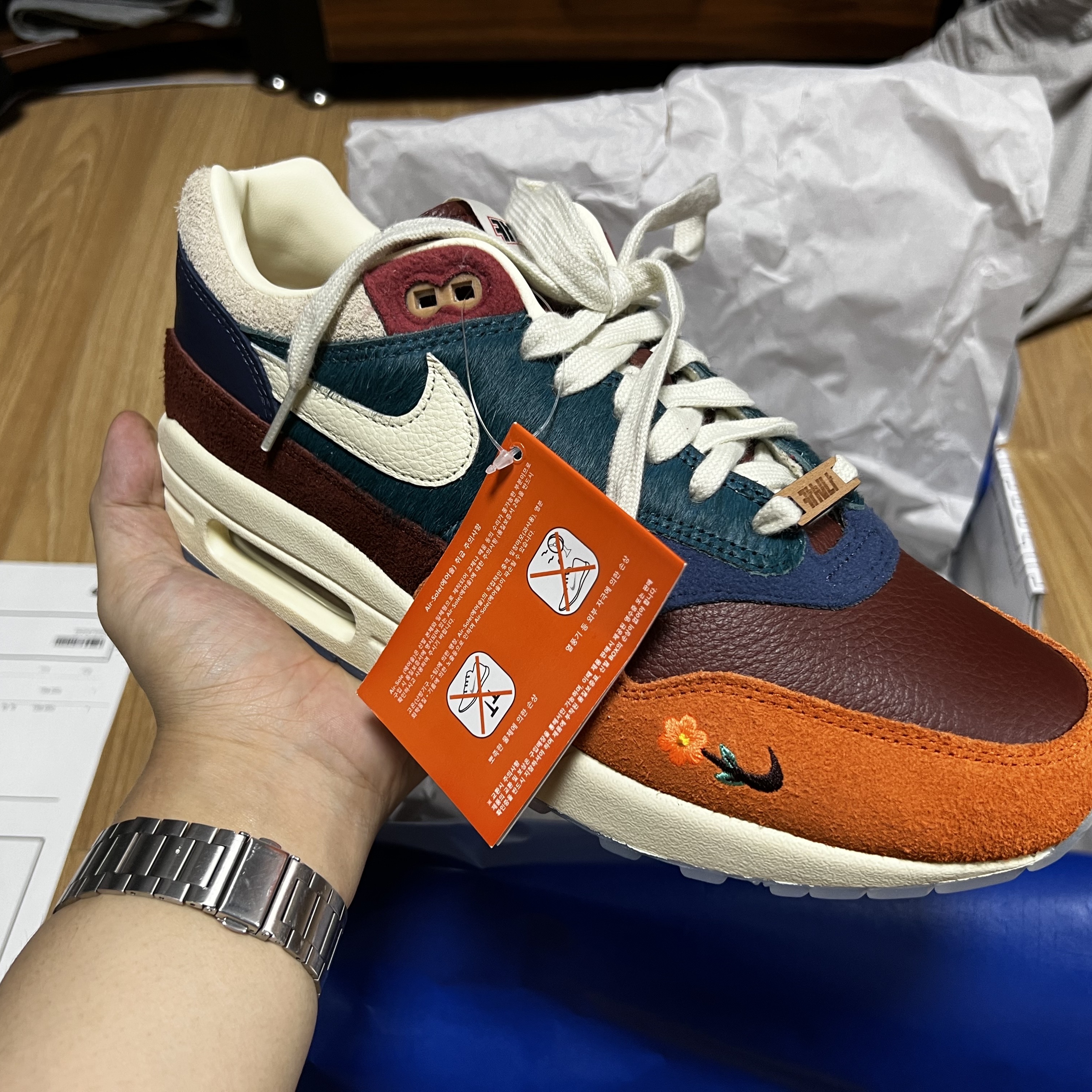 Nike x Kasina Air Max 1 SP Won-Ang Orange 착용 스타일 - 1