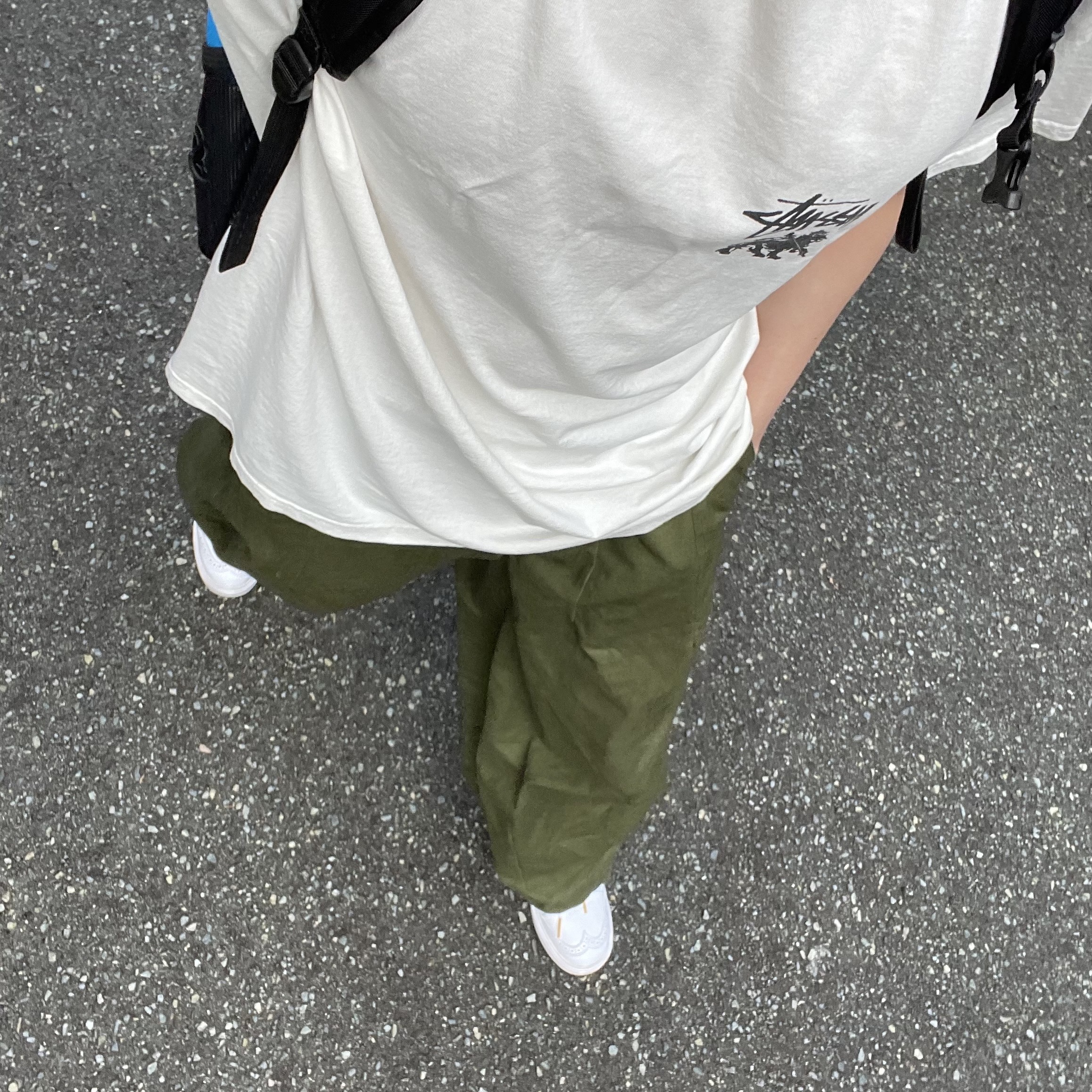 Nike x Peaceminusone Kwondo1 White, Stussy Lion Dot Pigment Dyed T-Shirt Natural 착용 스타일 - 3