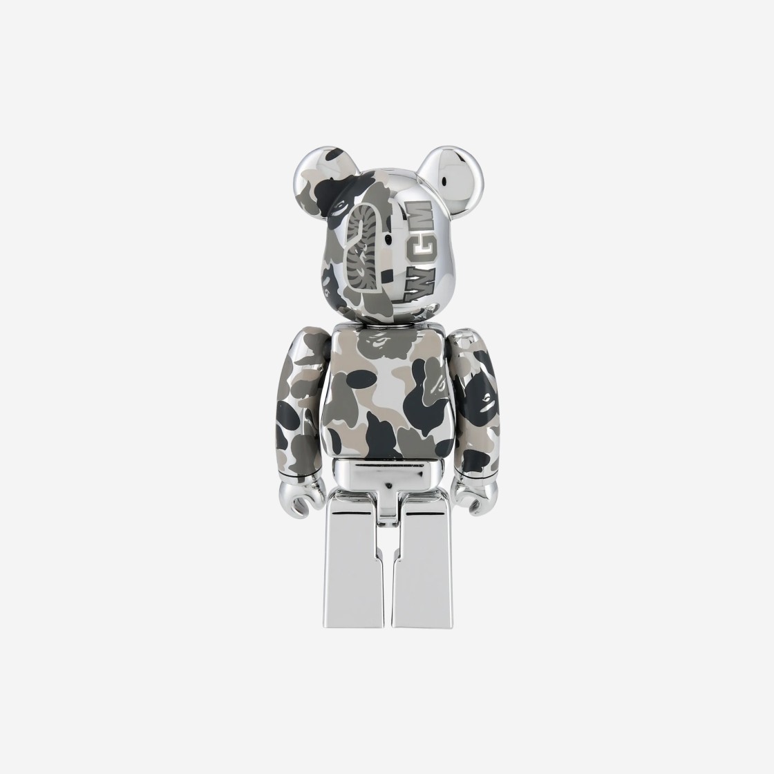 Bearbrick x BAPE Camo Shark Silver 100% & 400% Set 상세 이미지 2