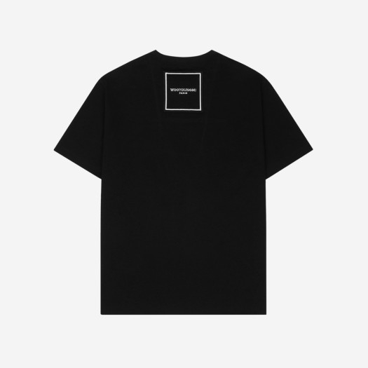 우영미 스퀘어 라벨 티셔츠 블랙 - 22SS