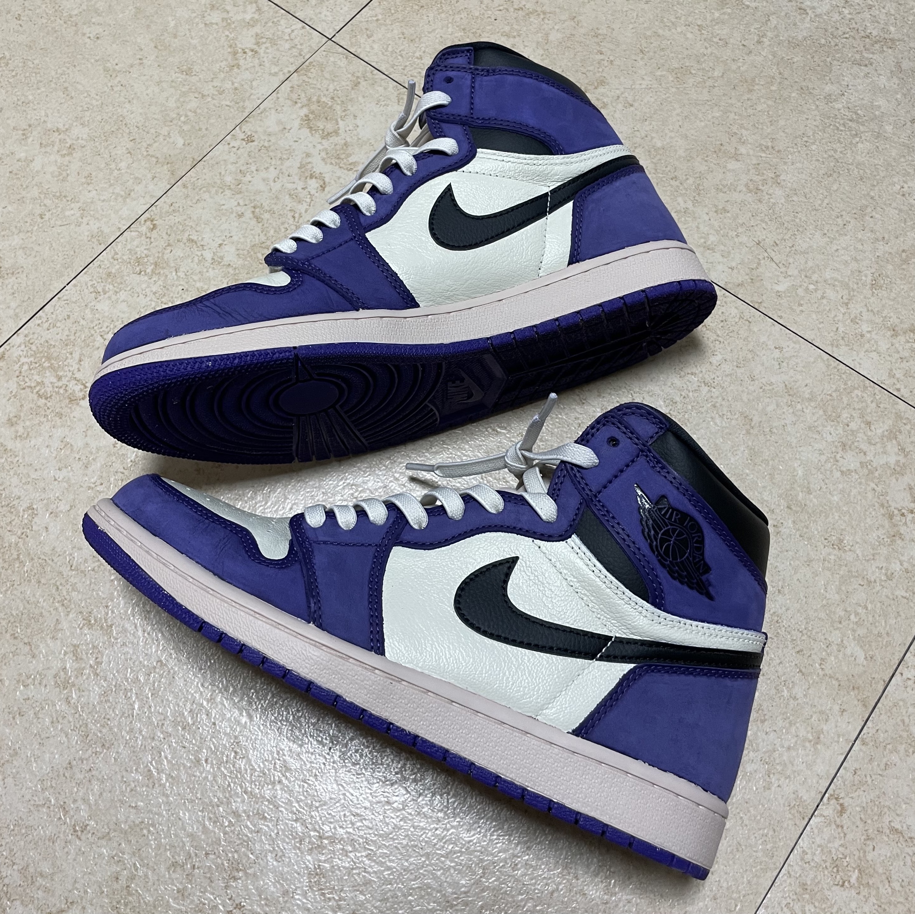 Jordan 1 Retro High OG Court Purple 2020 착용 스타일 - 1