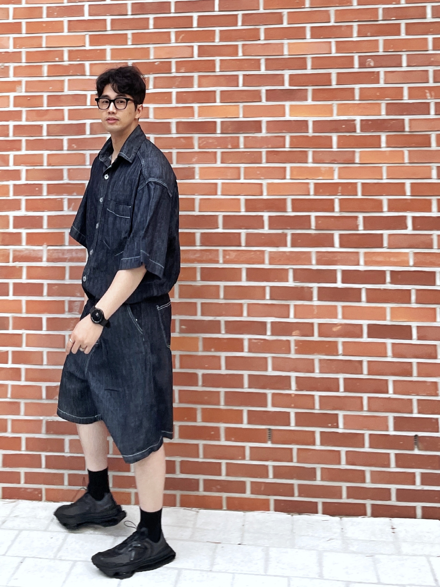 Nike x Matthew M Williams Zoom 004 Triple Black 착용 스타일 - 1