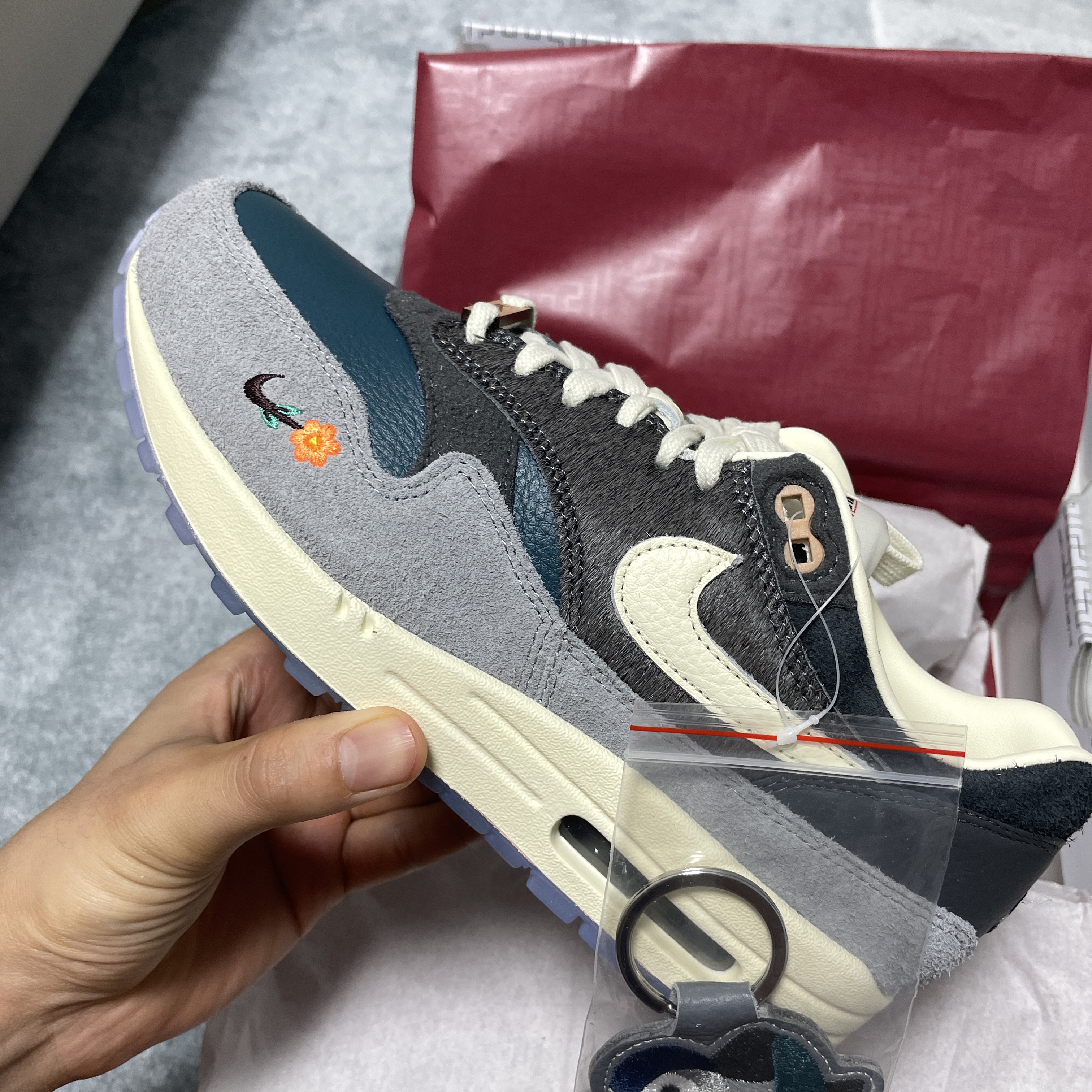 Nike x Kasina Air Max 1 SP Won-Ang Particle Grey 착용 스타일 - 2