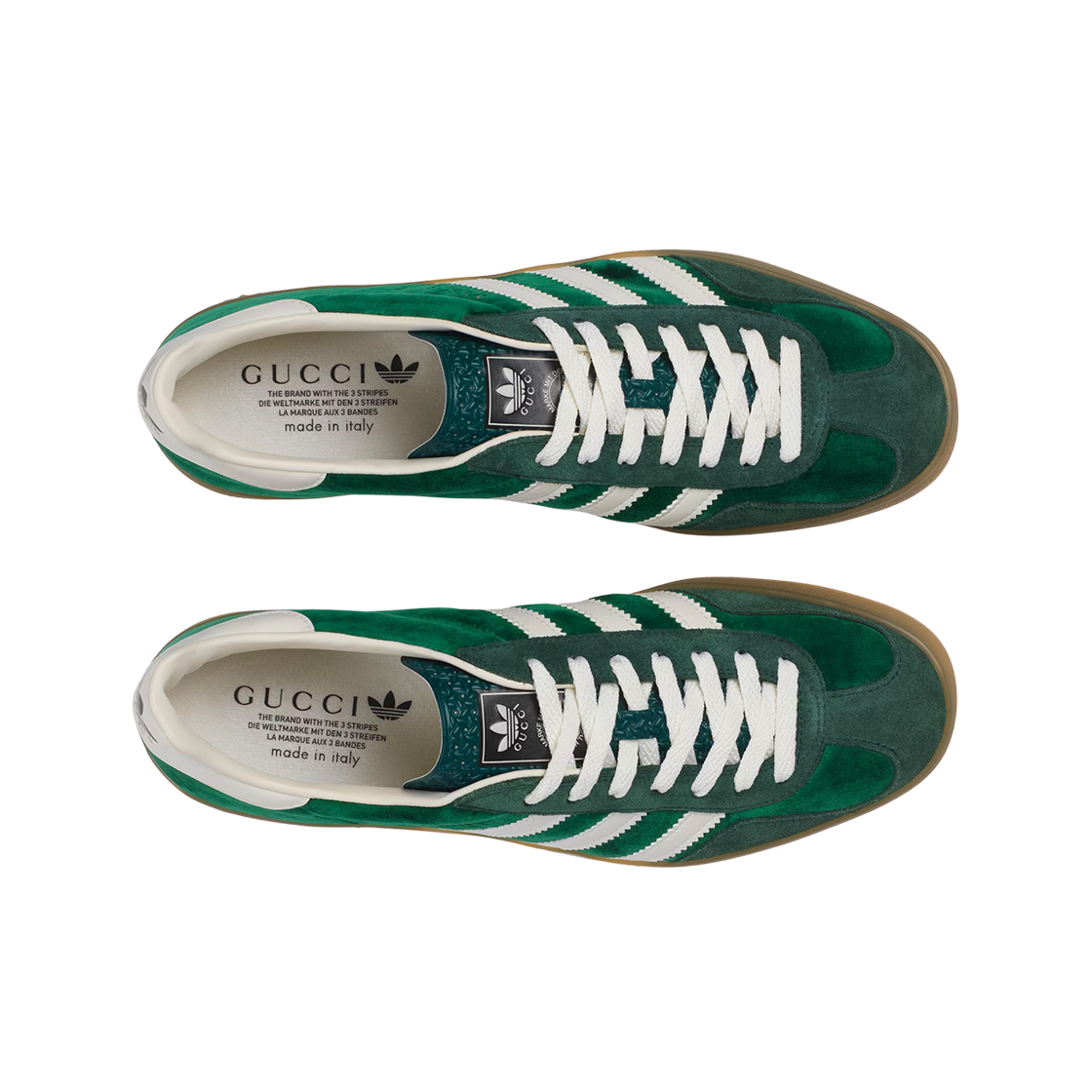 구찌 x 아디다스 가젤 스니커즈 그린 스웨이드(Gucci x Adidas Gazelle Sneakers Green Suede) - 2
