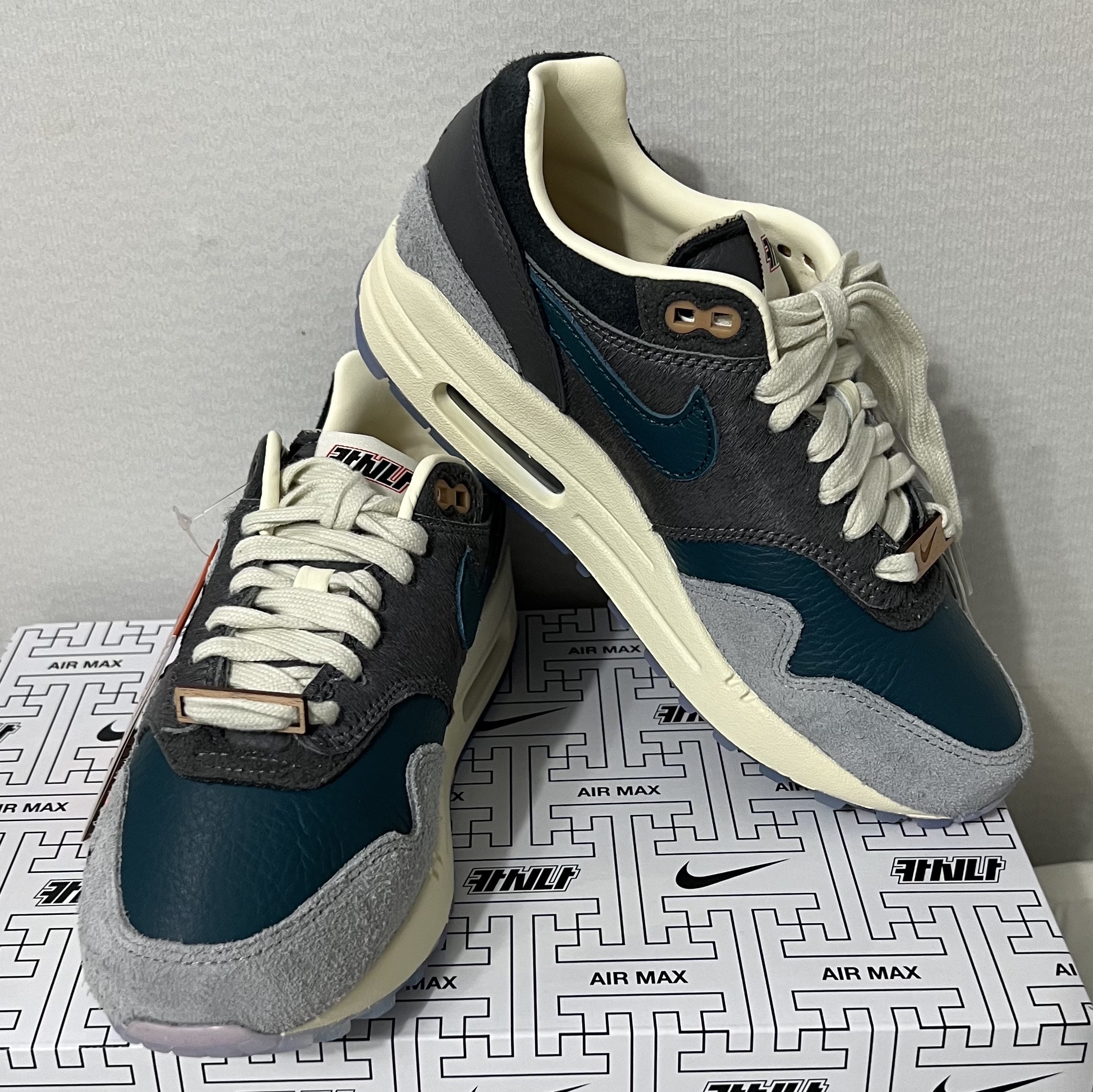 Nike x Kasina Air Max 1 SP Won-Ang Particle Grey 착용 스타일 - 5