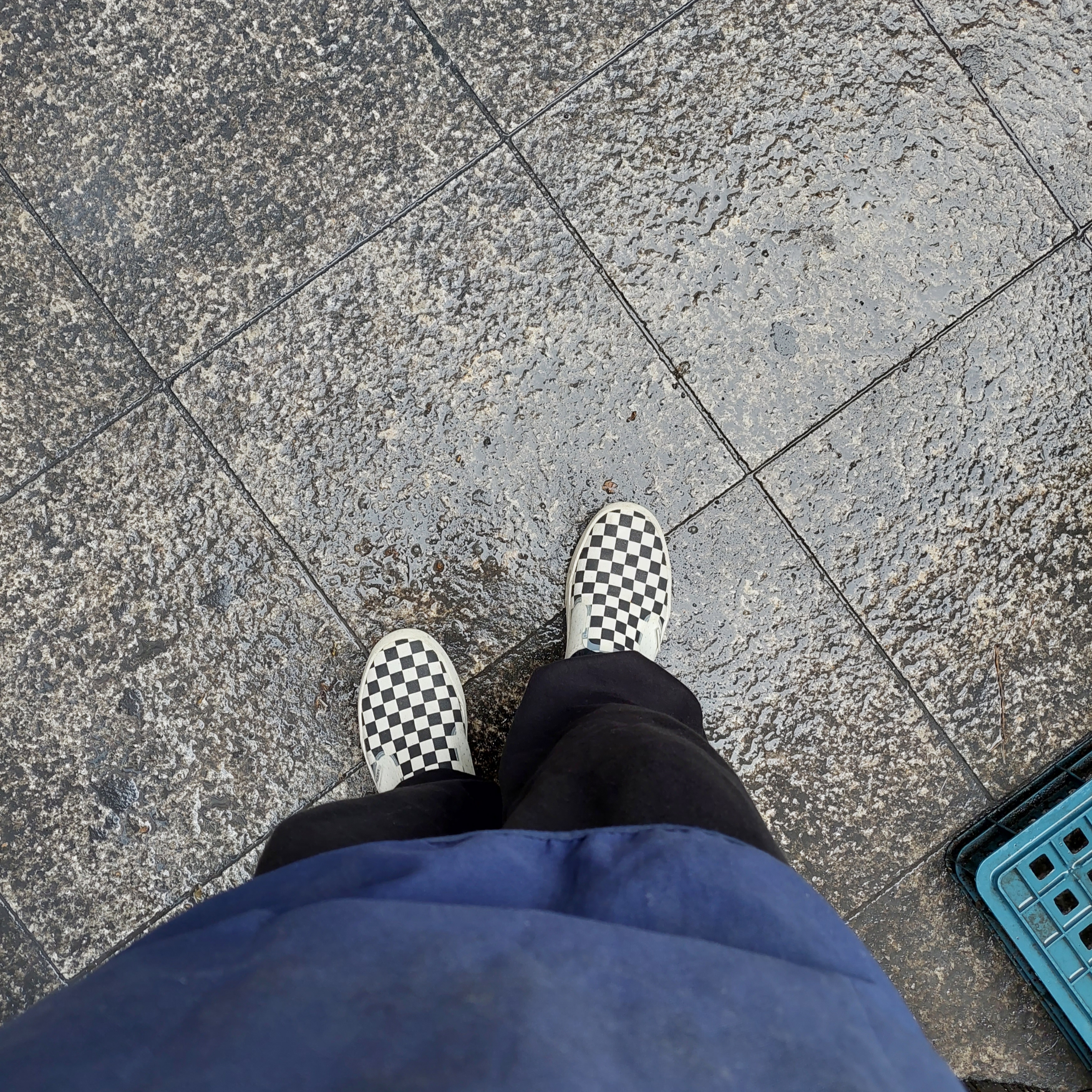 Vans Checkerboard Comfycush One Marshmallow 착용 스타일