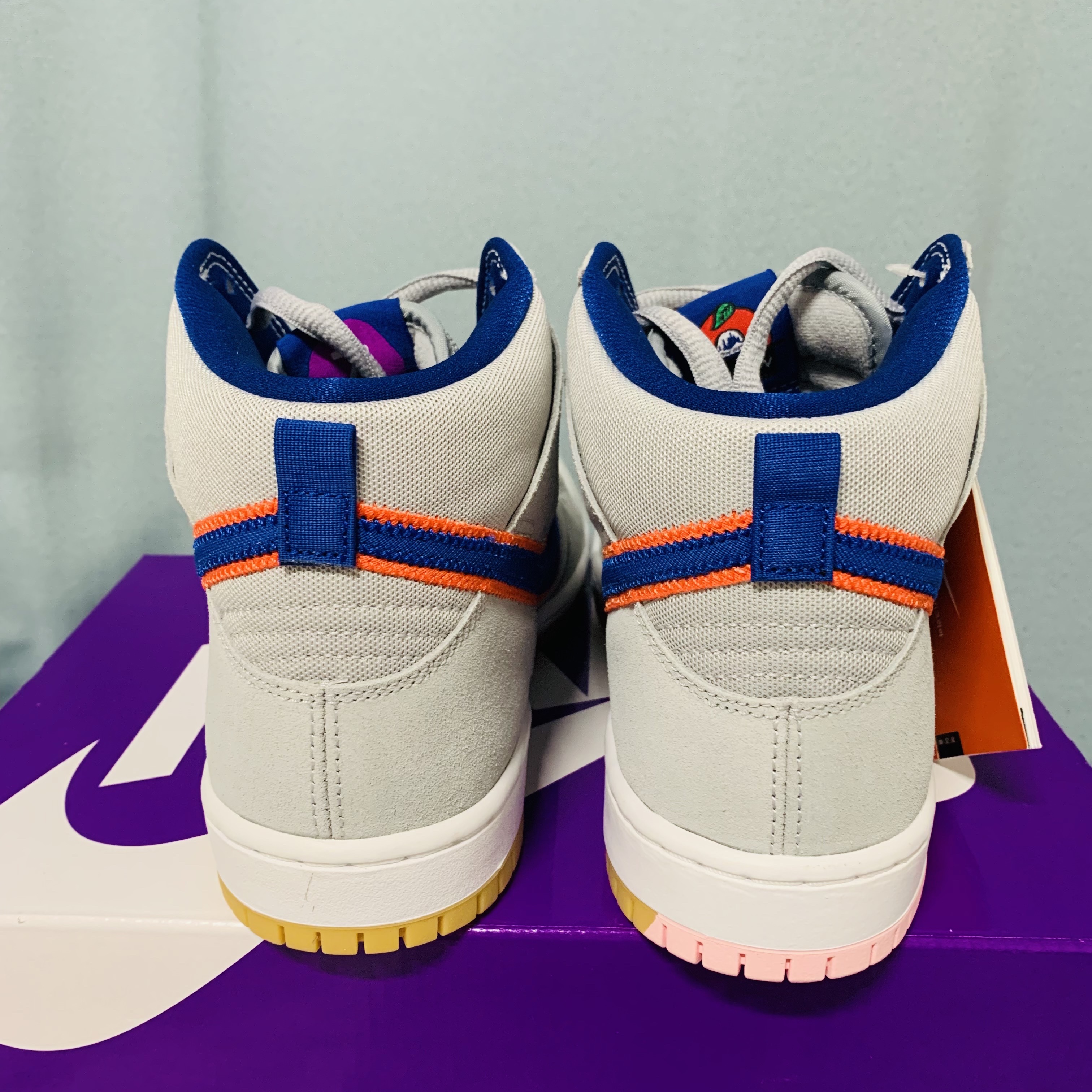 Nike SB Dunk High PRM Rush Blue and Team Orange 착용 스타일 - 4