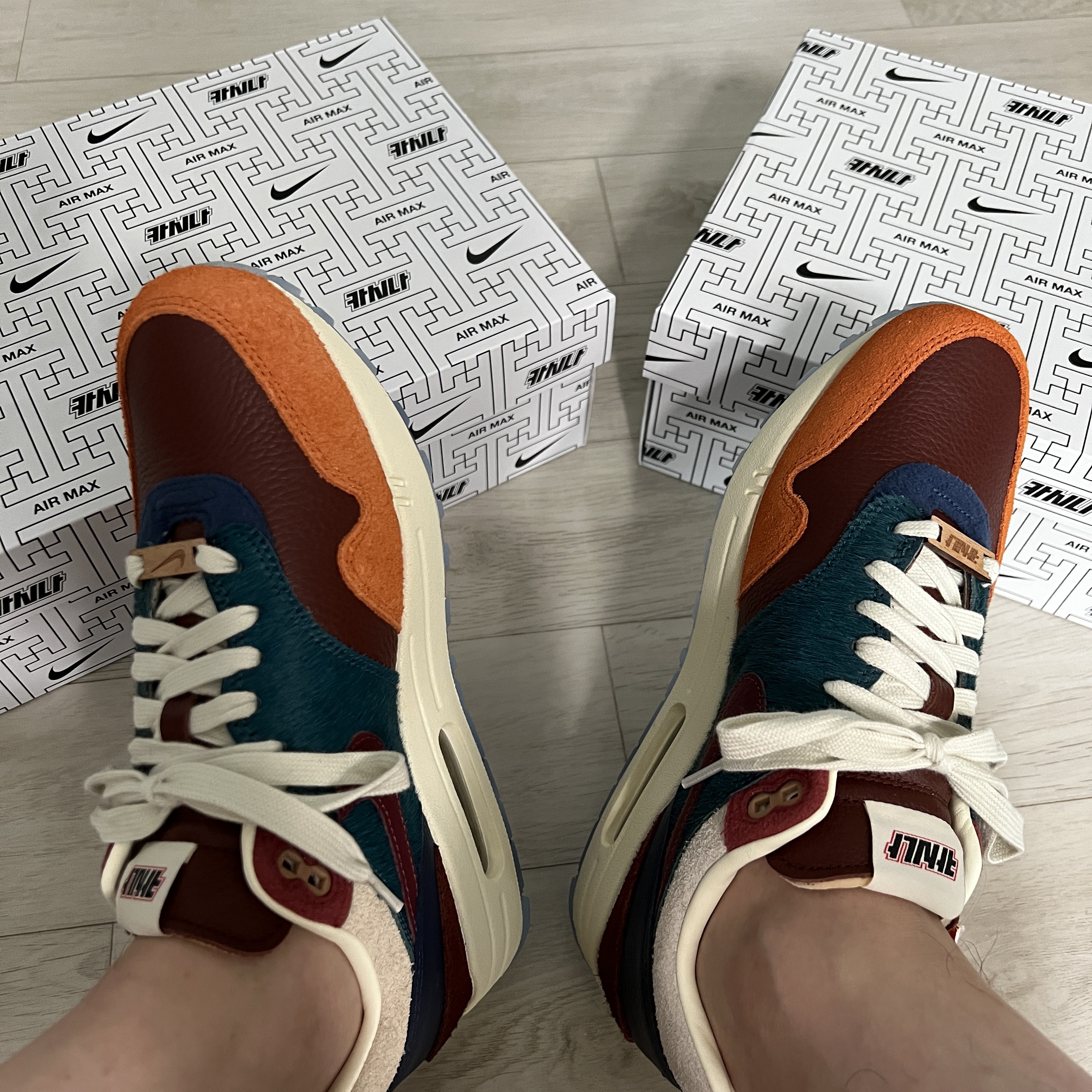 Nike x Kasina Air Max 1 SP Won-Ang Orange 착용 스타일 - 1