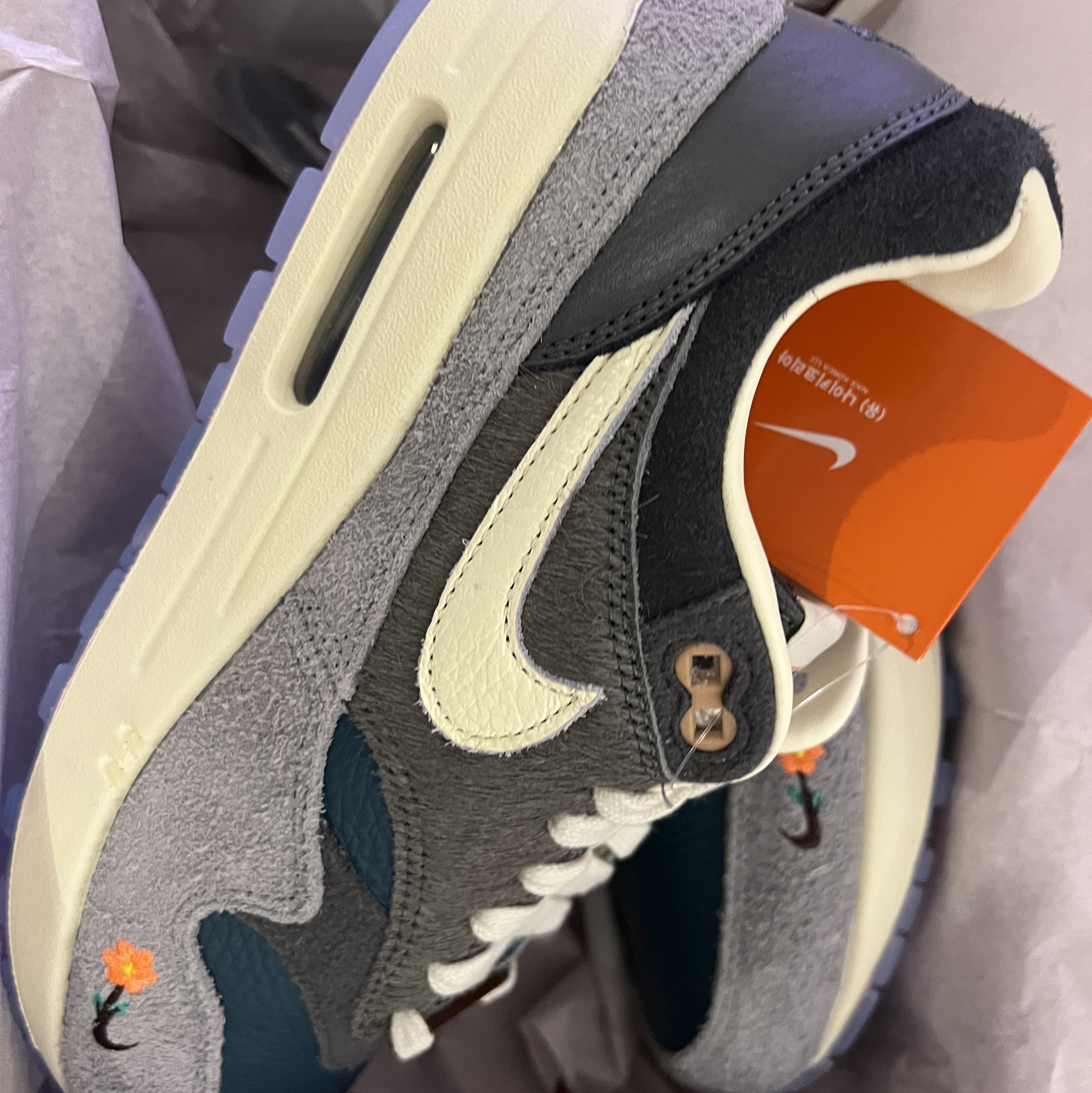 Nike x Kasina Air Max 1 SP Won-Ang Particle Grey 착용 스타일 - 2