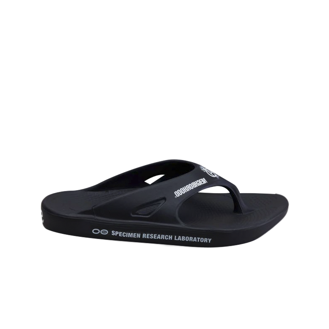 22101OON-FW01 Oofos x Neighborhood SRL . OOriginal Flip Flop Black
