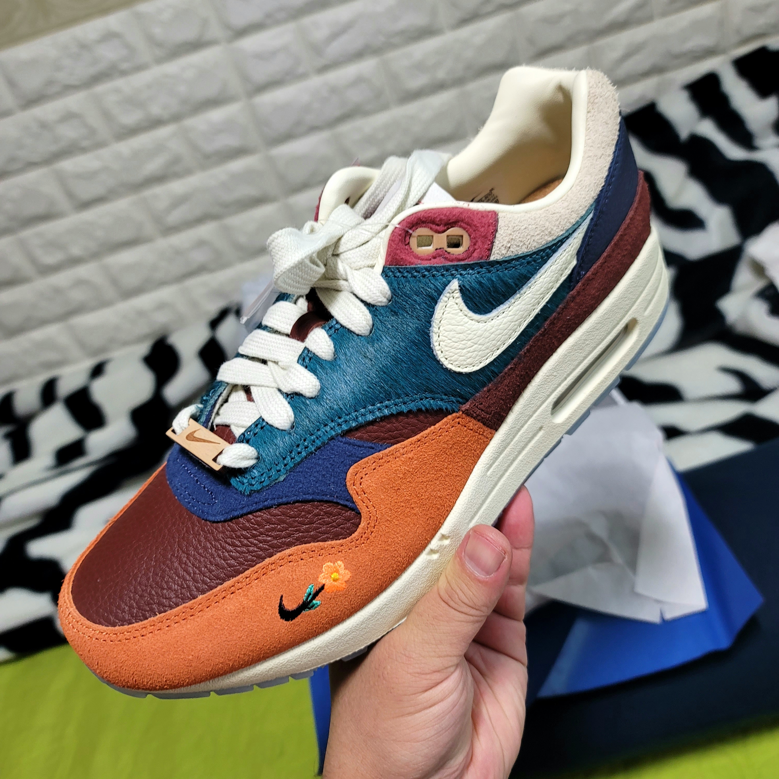 Nike x Kasina Air Max 1 SP Won-Ang Orange 착용 스타일 - 3