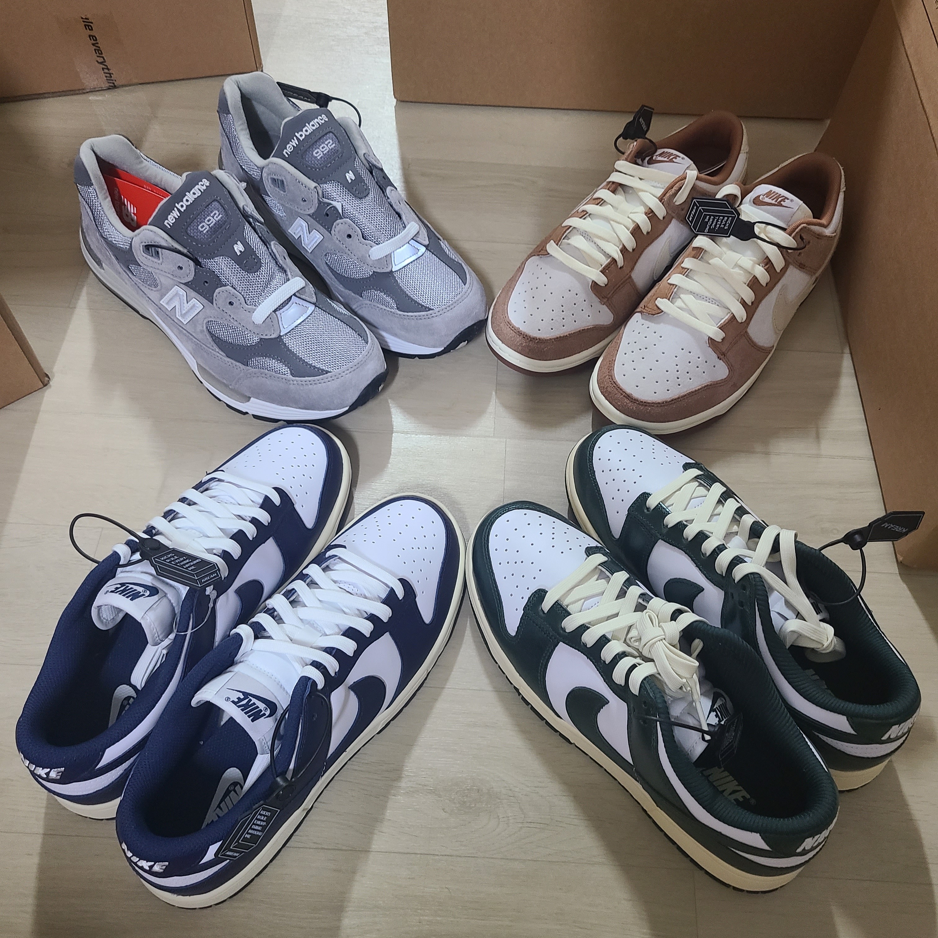 (W) Nike Dunk Low Vintage Green, (W) Nike Dunk Low Vintage Midnight Navy 착용 스타일