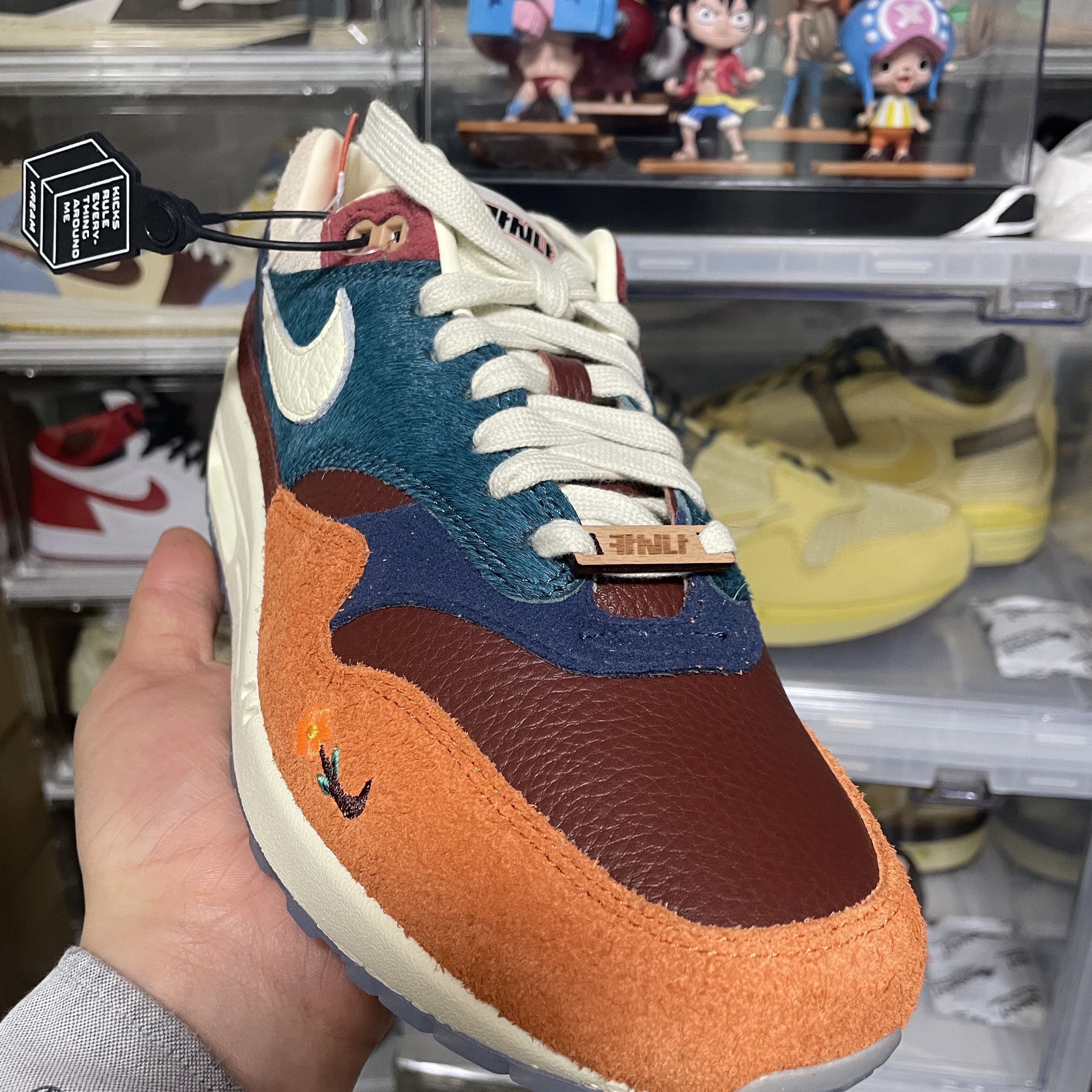 Nike x Sacai VaporWaffle Royal Fuchsia, Nike x Kasina Air Max 1 SP Won-Ang Orange 착용 스타일 - 2