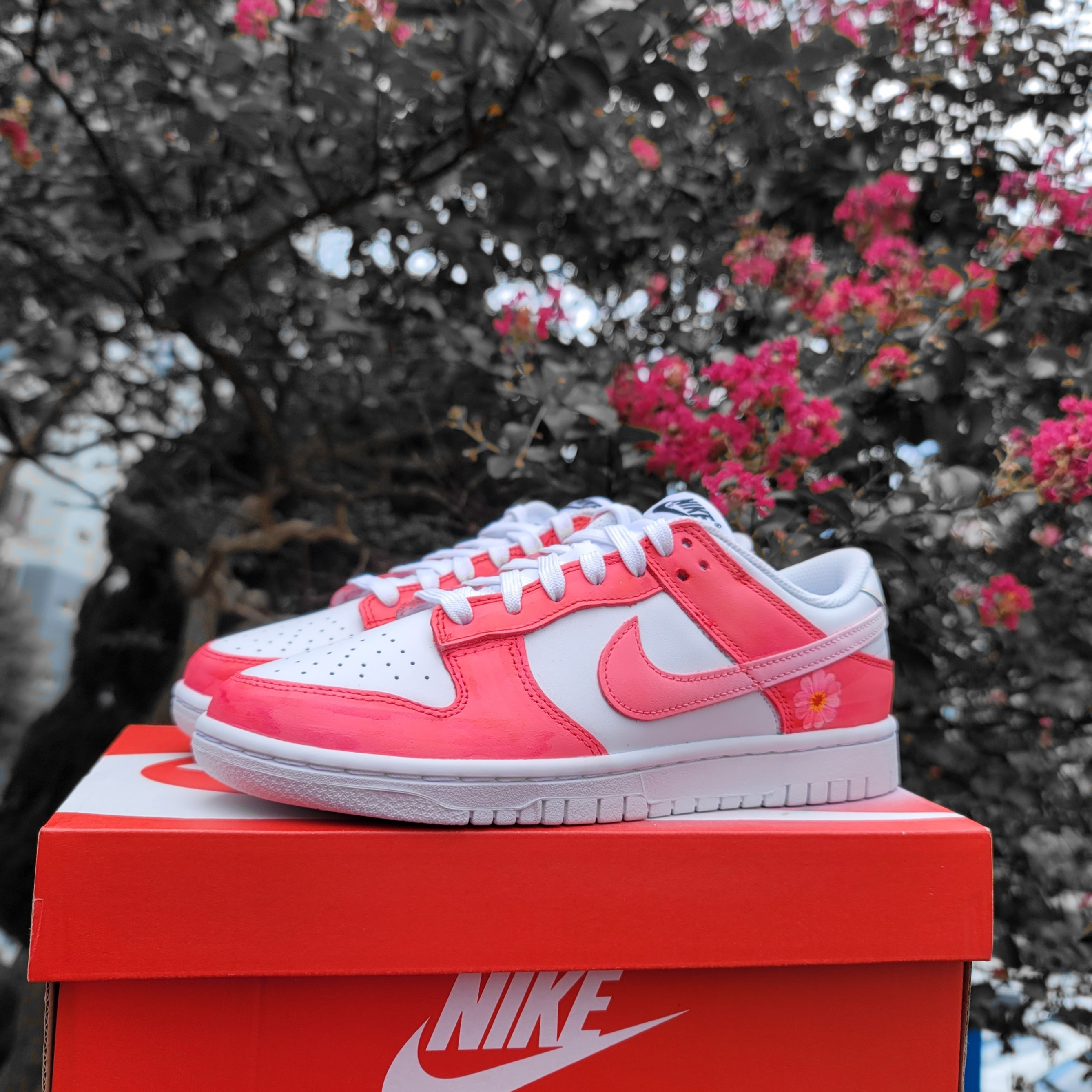 (W) Nike Dunk Low Rose Whisper, (W) Nike Dunk Low Black 착용 스타일 - 4