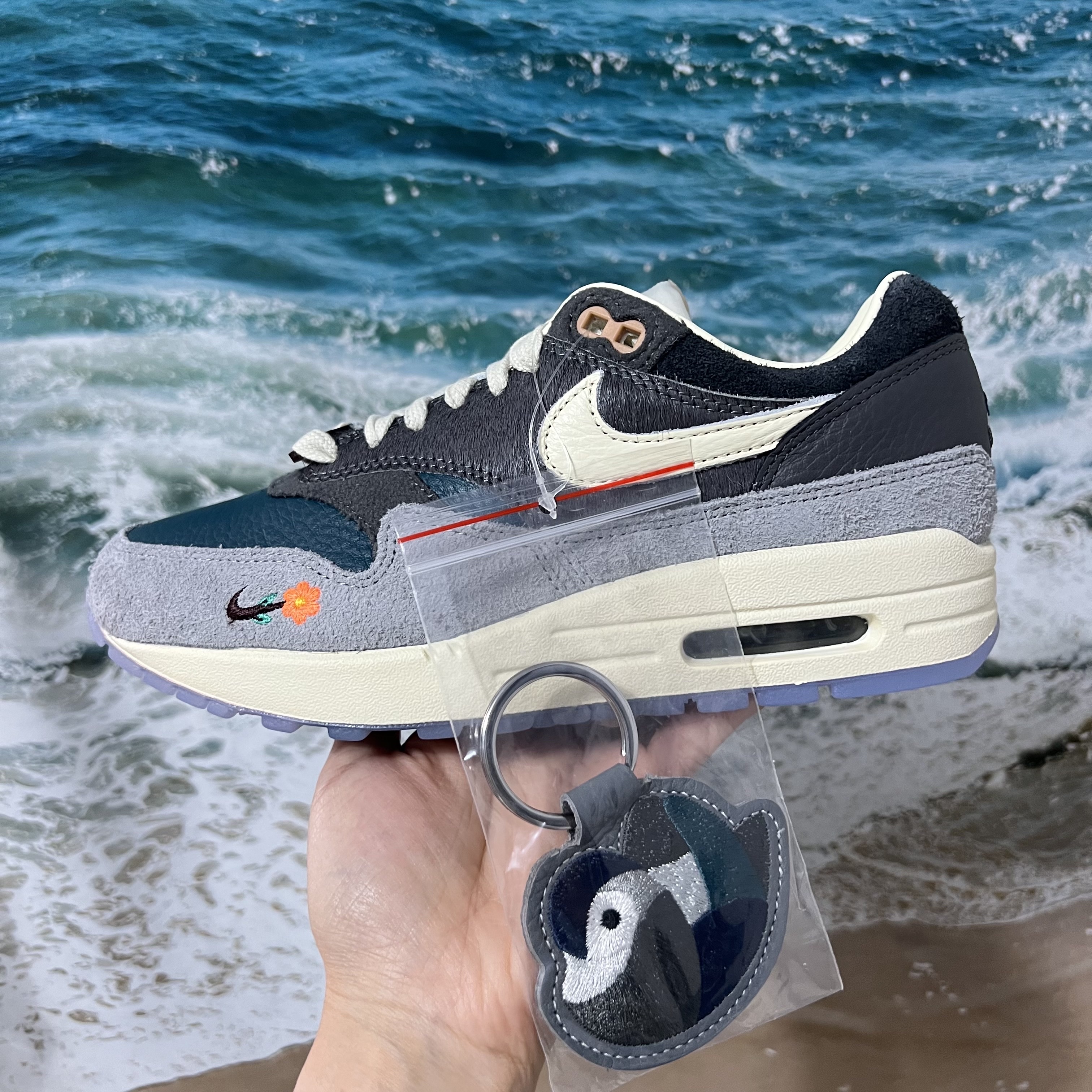 Nike x Kasina Air Max 1 SP Won-Ang Particle Grey 착용 스타일 - 1