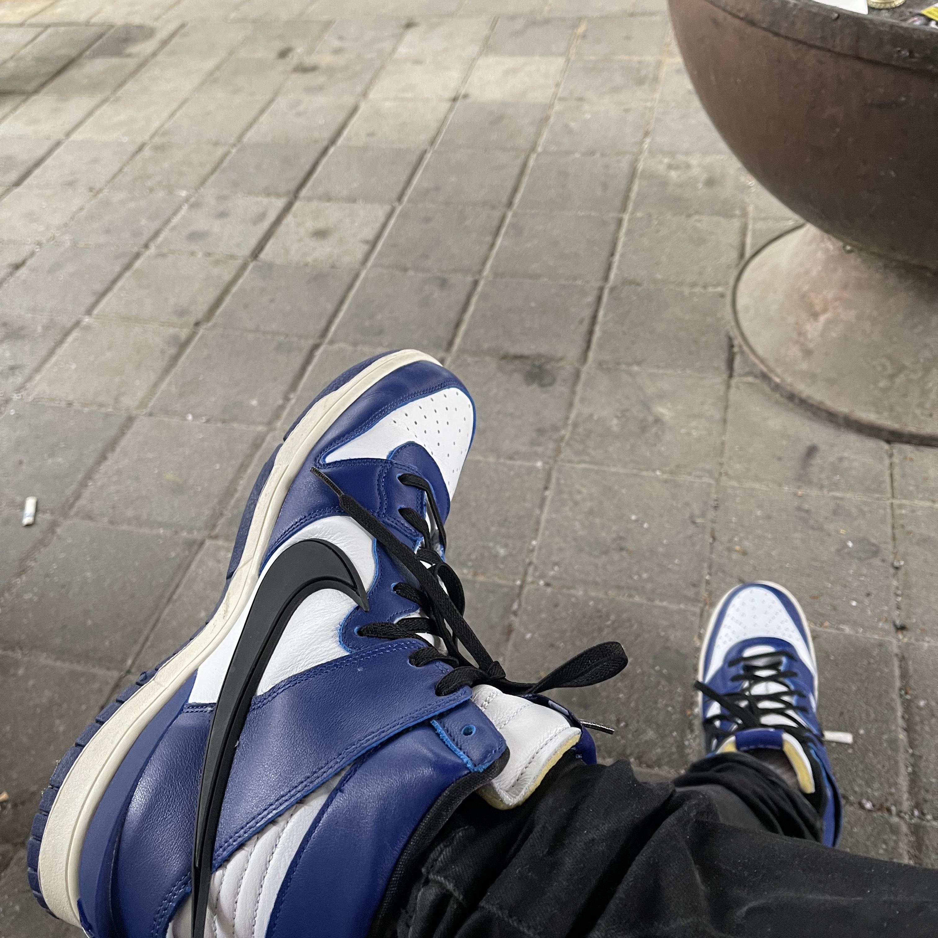 Nike x Ambush Dunk High Deep Royal Blue 착용 스타일 - 1