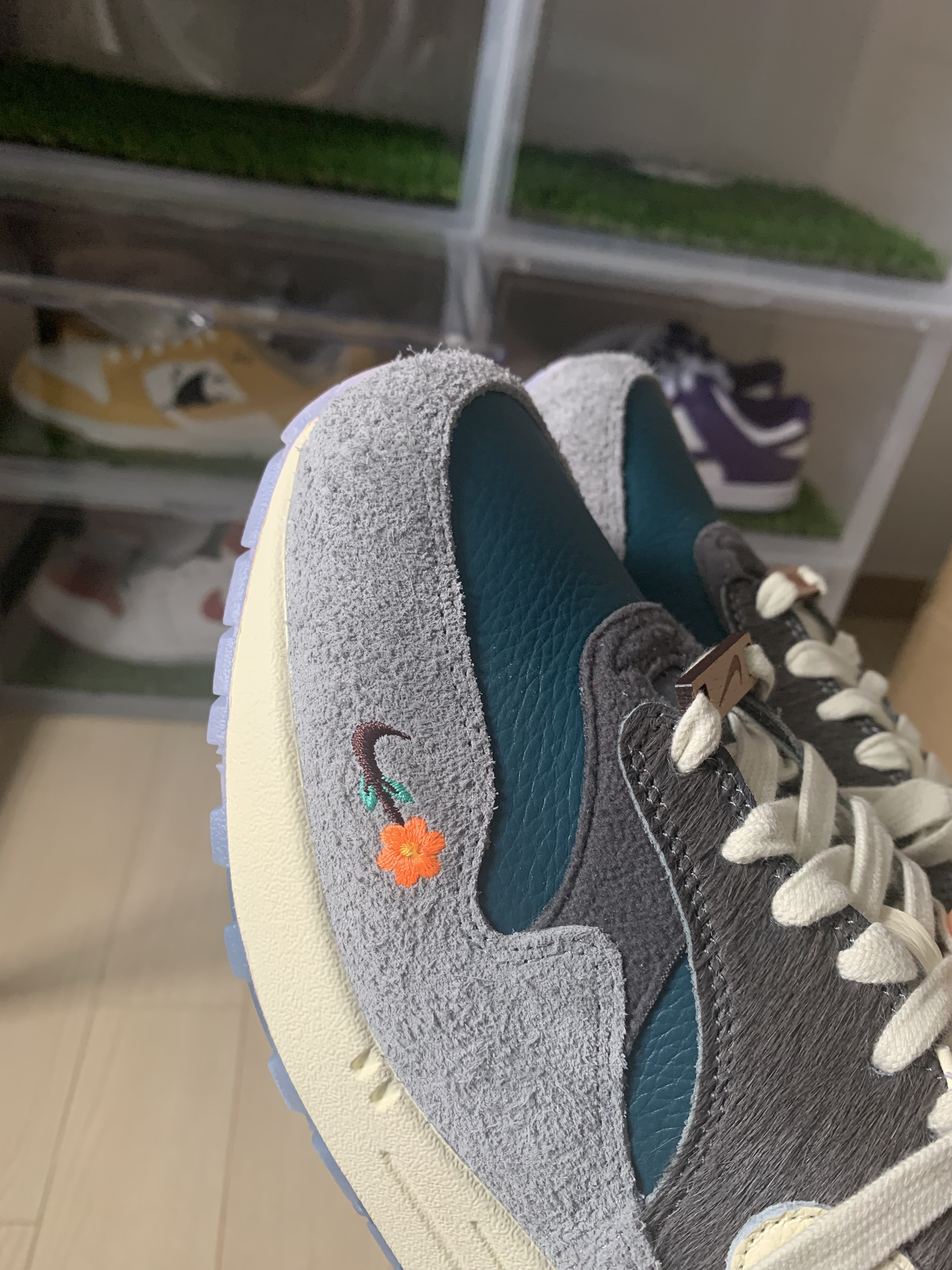 Nike x Kasina Air Max 1 SP Won-Ang Particle Grey 착용 스타일 - 4