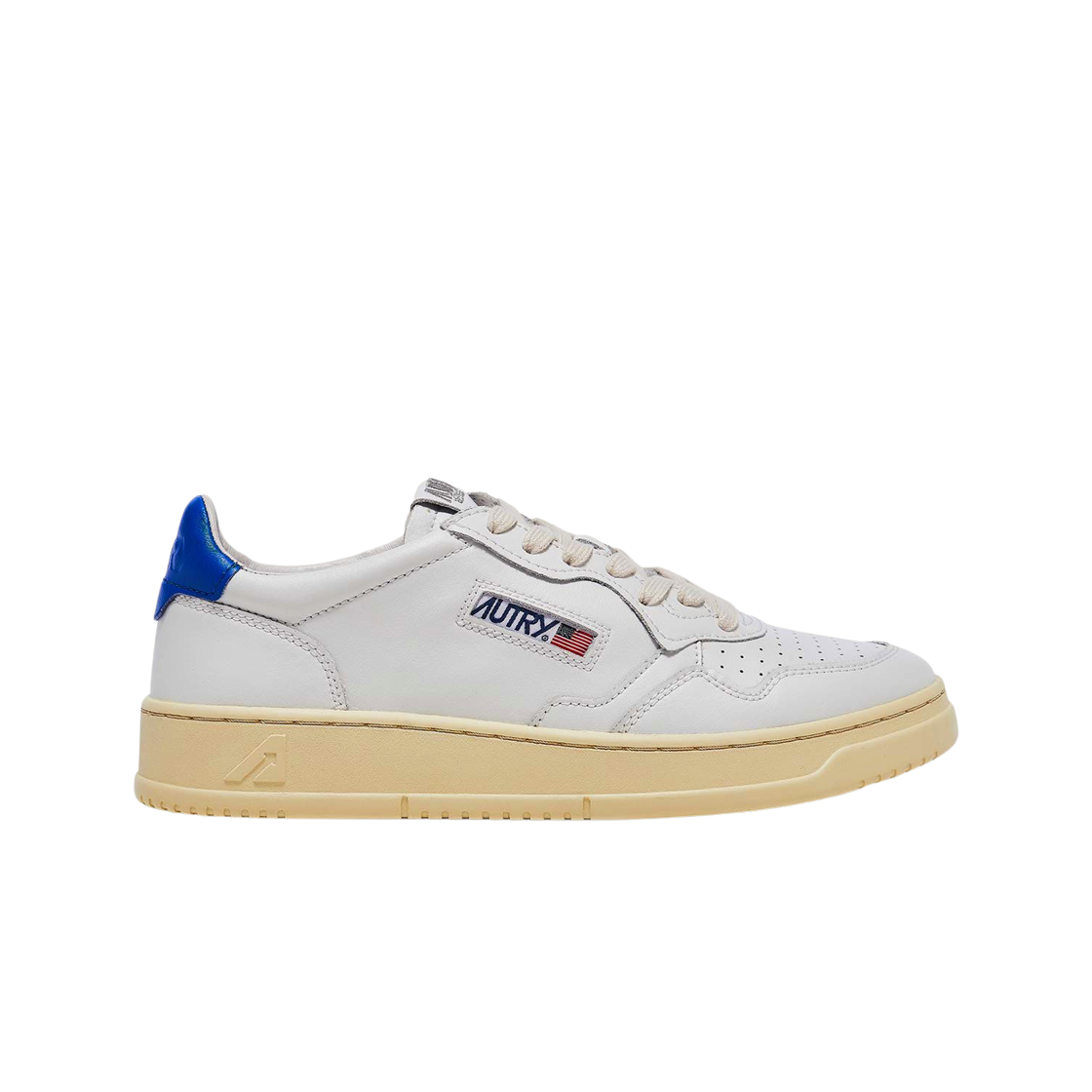 오트리 메달리스트 로우 레더 스니커즈 화이트 아주르(Autry Medalist Low Leather Sneakers White Azure)
