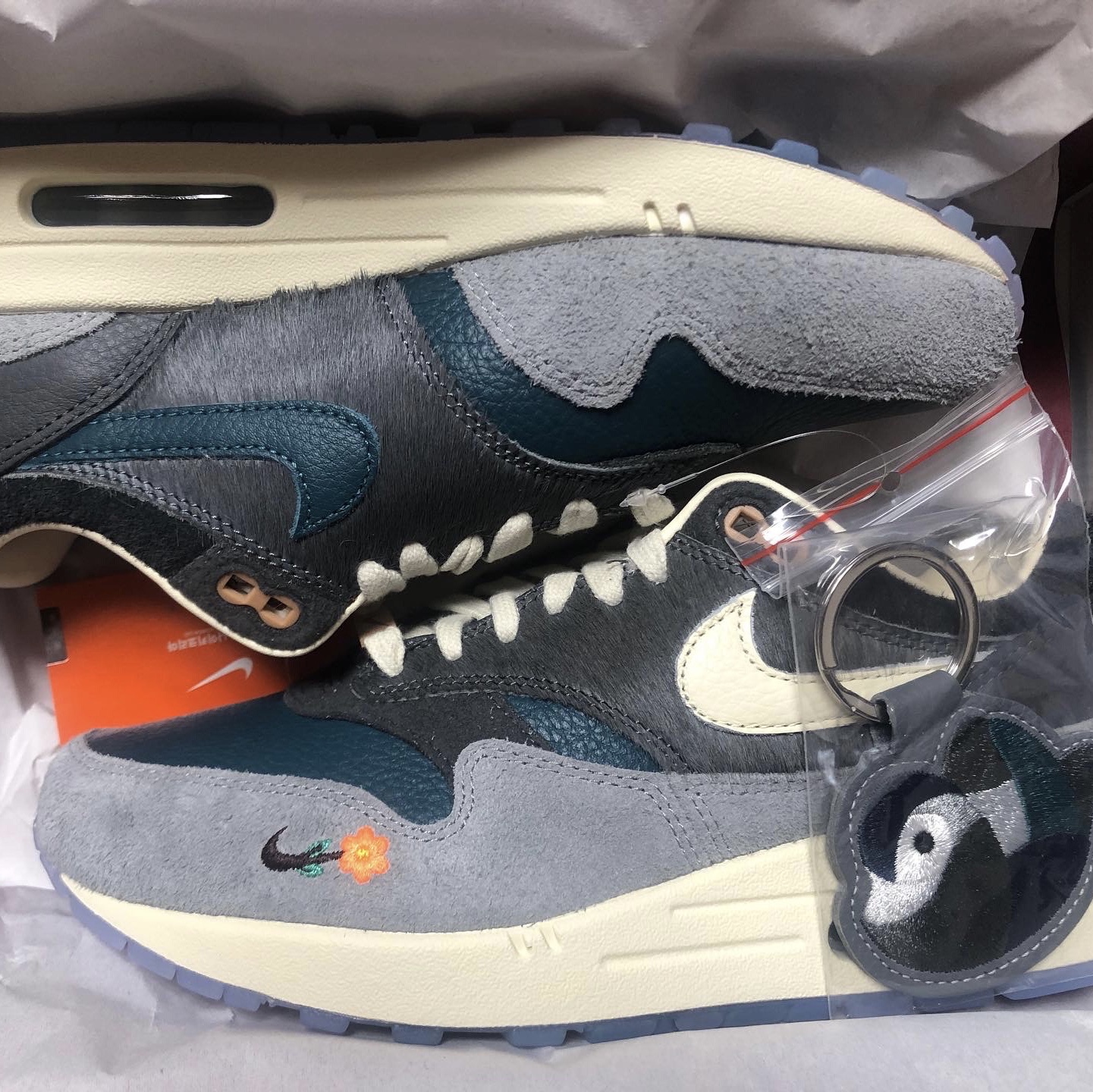 Nike x Kasina Air Max 1 SP Won-Ang Particle Grey 착용 스타일 - 1