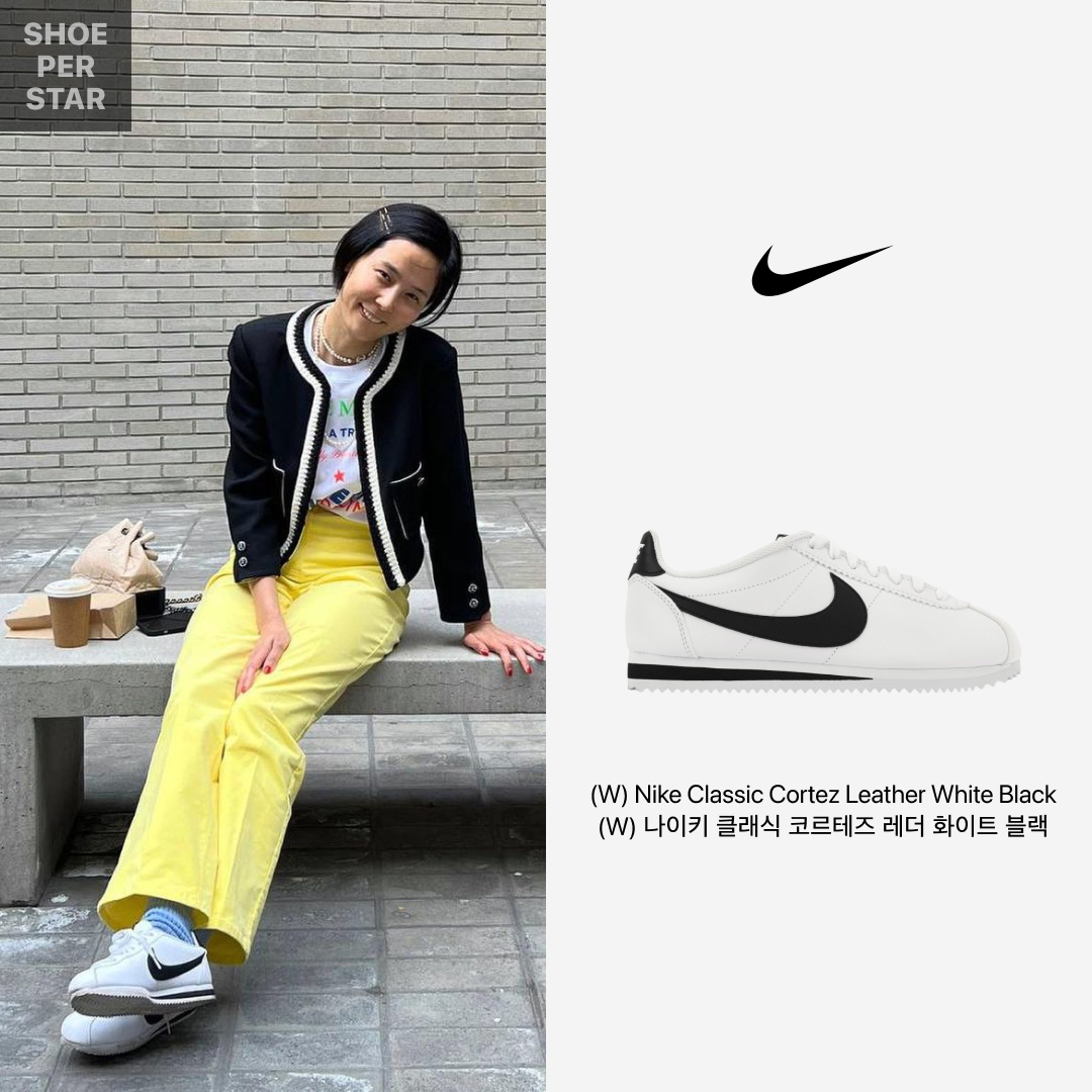 (W) Nike Classic Cortez Leather Forrest Gump 2017, Nike Classic Cortez Forrest Gump 2017 착용 스타일 - 3