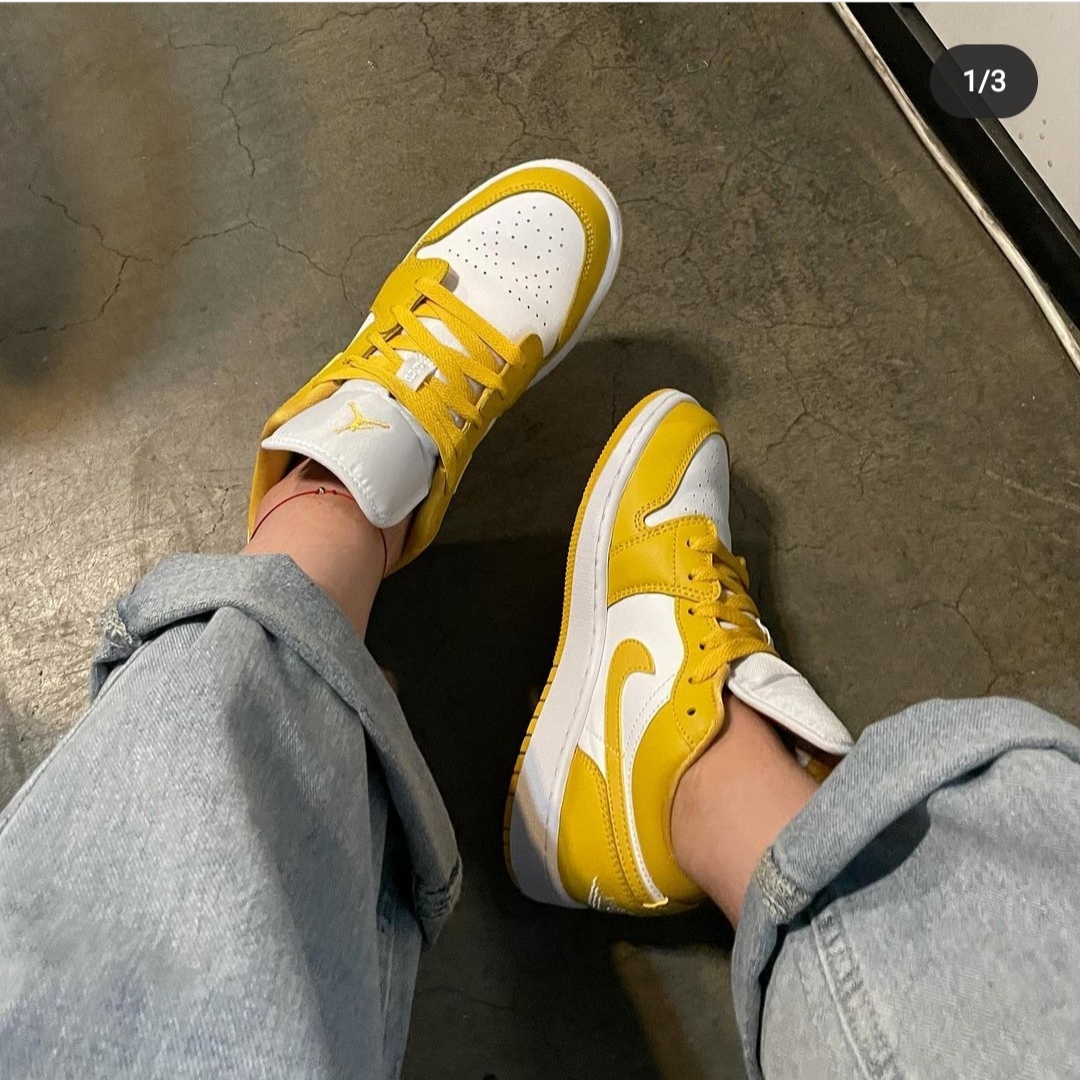 Jordan 1 Low Pollen, (GS) Jordan 1 Low Pollen 착용 스타일 - 1