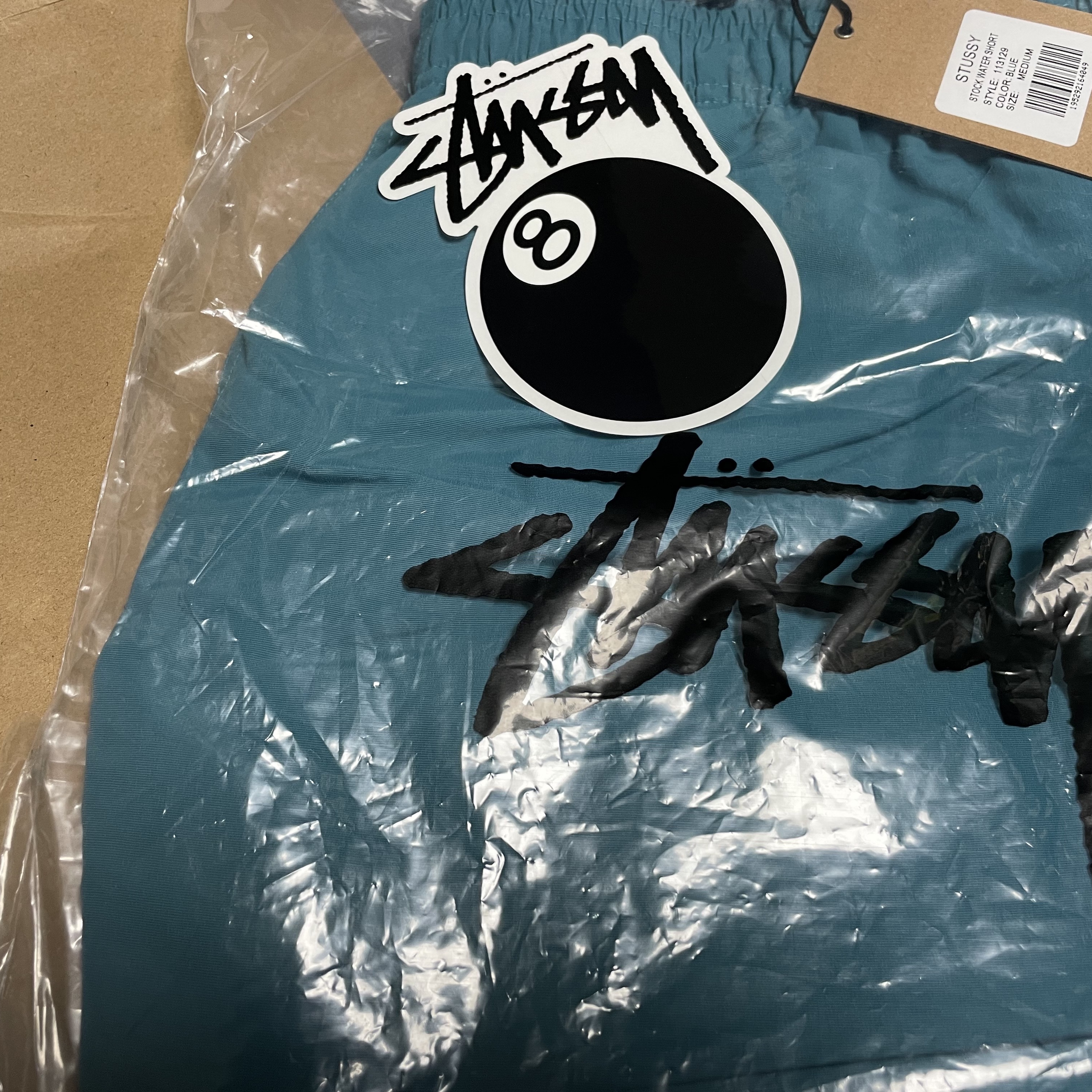 Stussy Stock Water Shorts Blue 착용 스타일