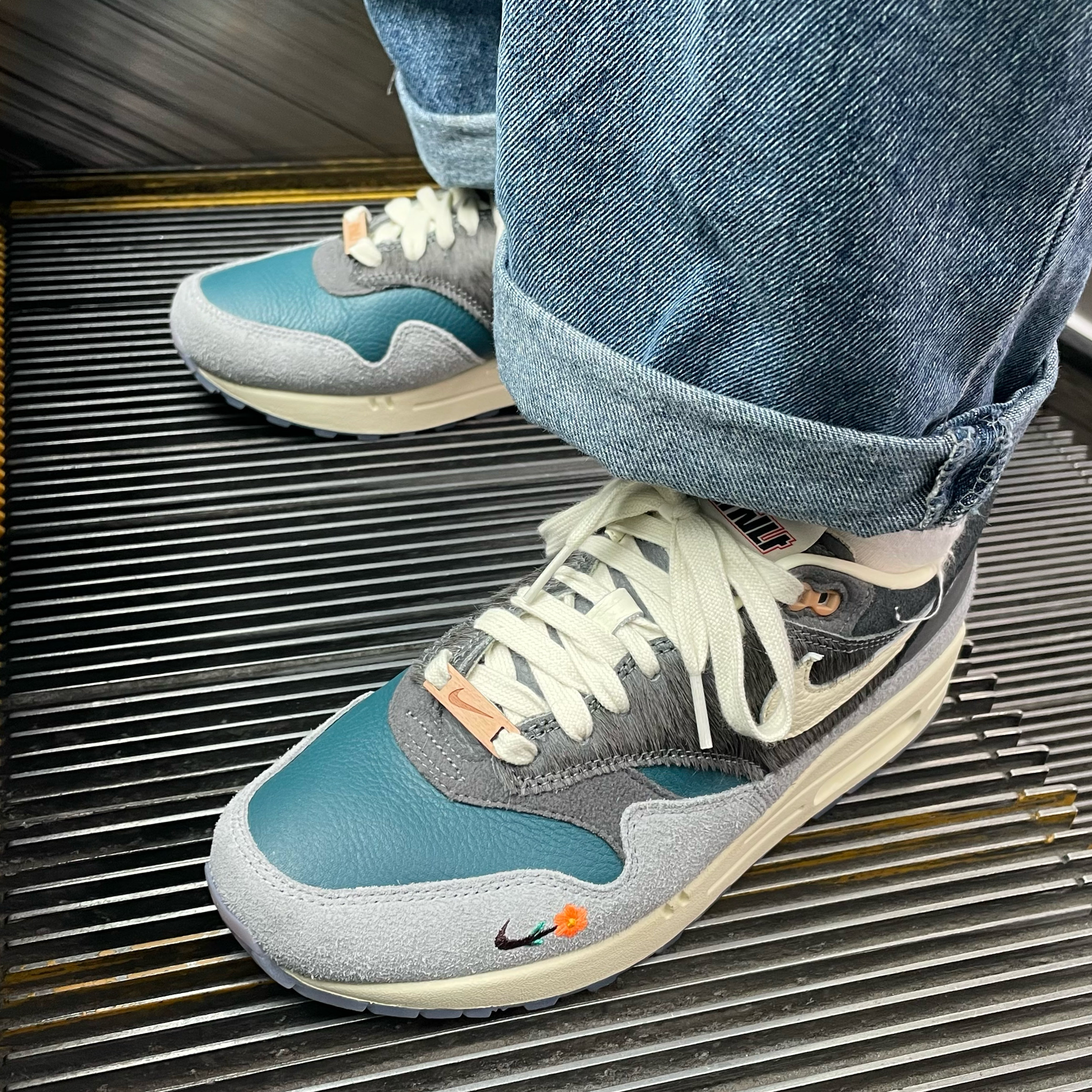 Nike x Kasina Air Max 1 SP Won-Ang Particle Grey 착용 스타일