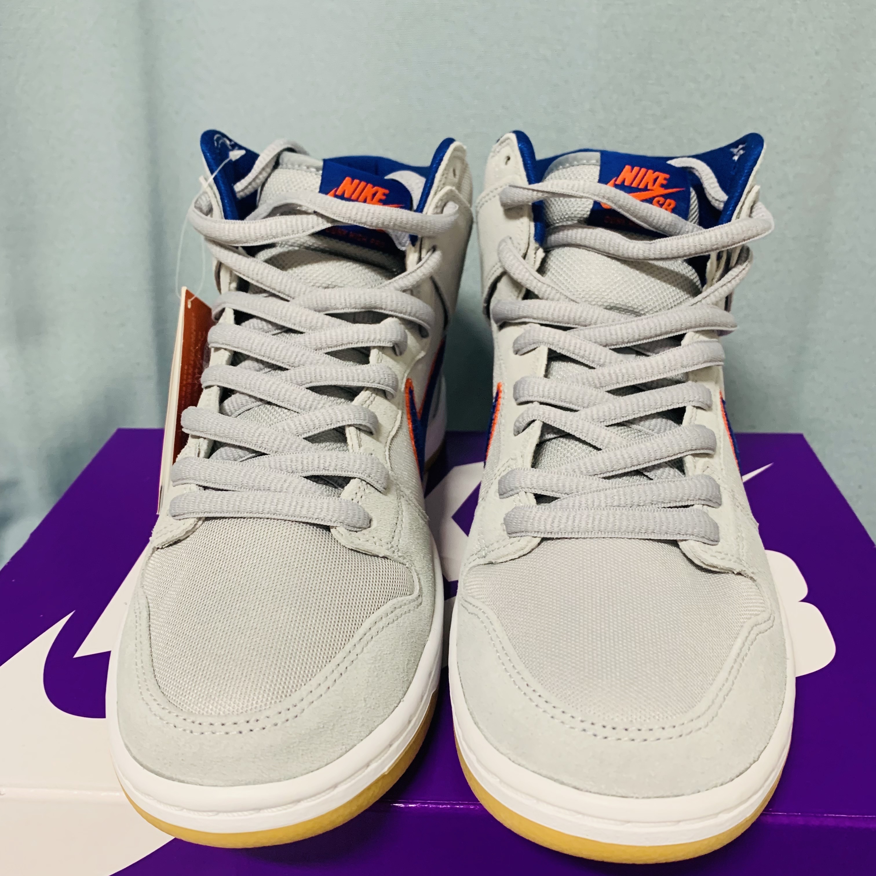 Nike SB Dunk High PRM Rush Blue and Team Orange 착용 스타일 - 3