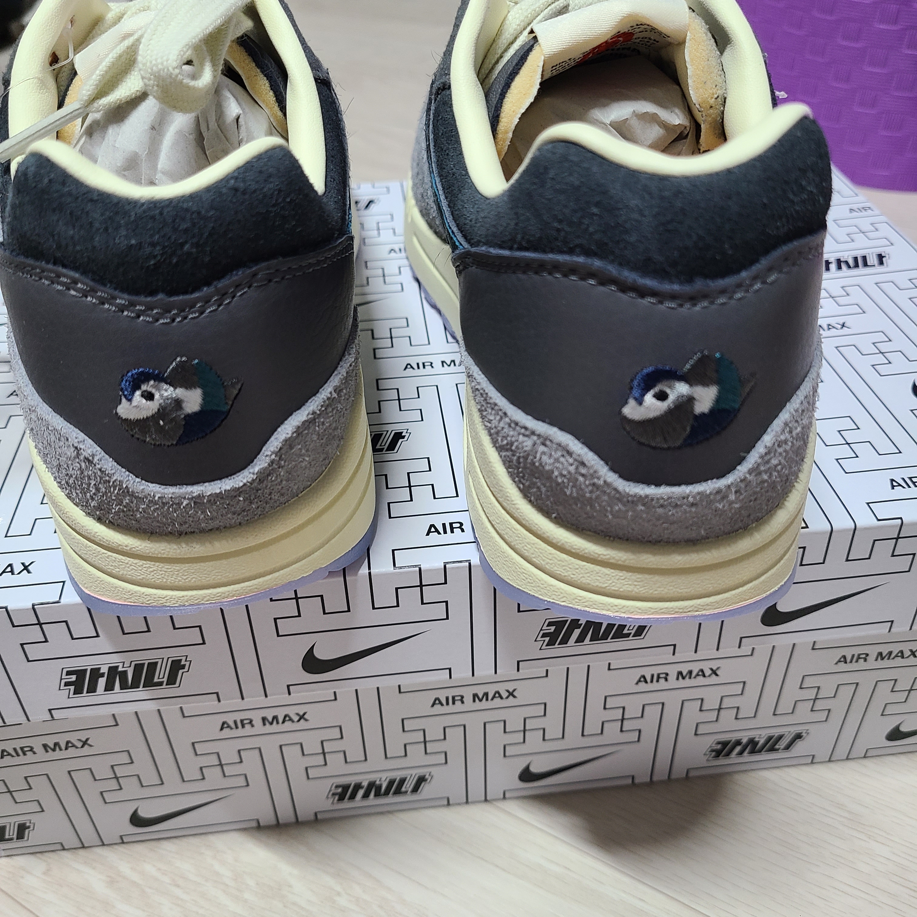 Nike x Kasina Air Max 1 SP Won-Ang Particle Grey 착용 스타일 - 4