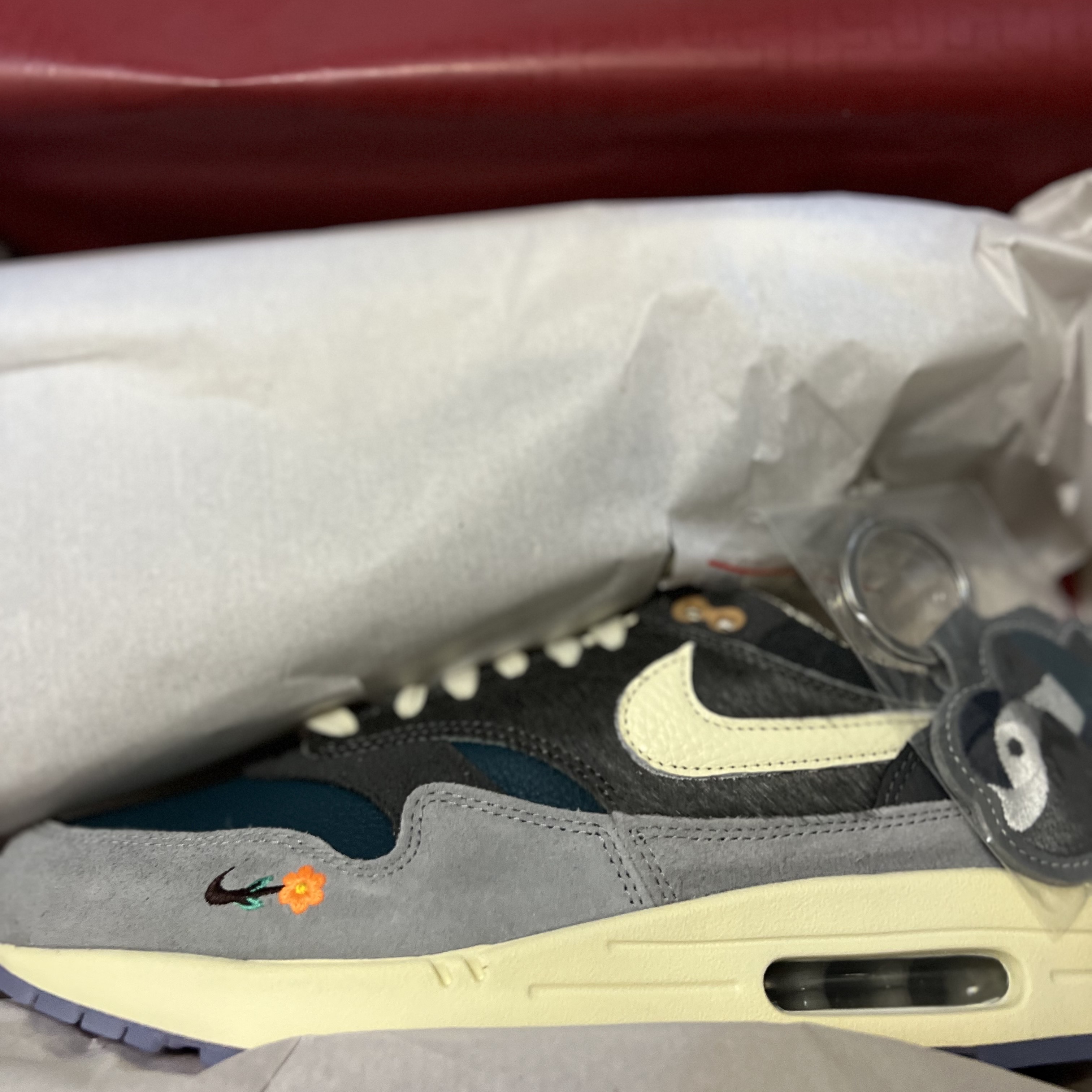Nike x Kasina Air Max 1 SP Won-Ang Particle Grey 착용 스타일