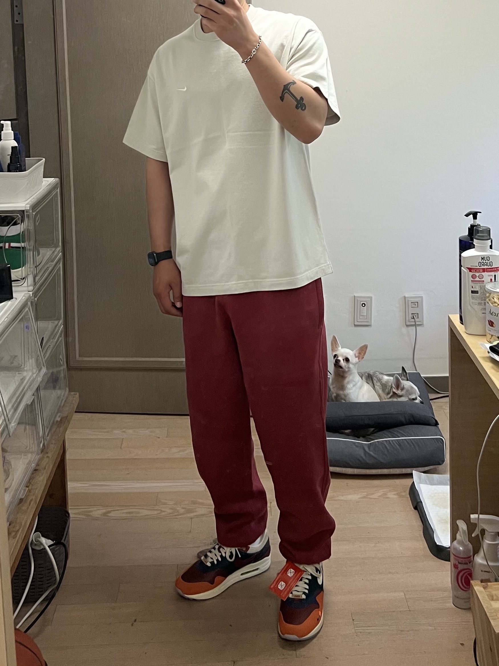 Nike x Kasina Air Max 1 SP Won-Ang Orange, Nike ACG Cargo Shorts Black - Asia 착용 스타일 - 5