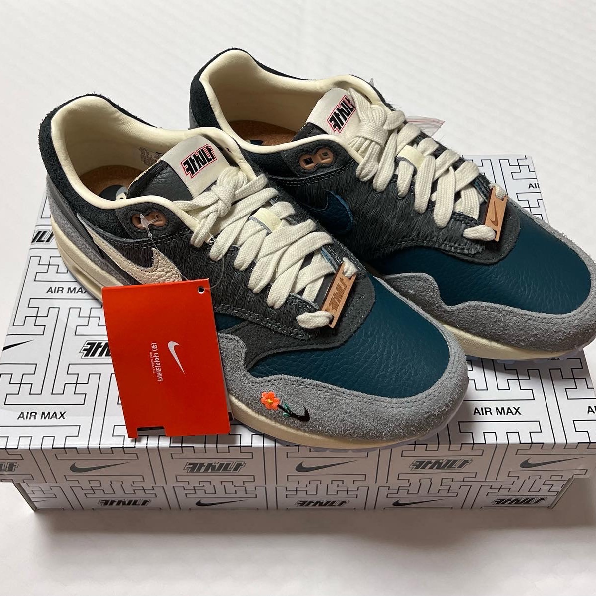 Nike x Kasina Air Max 1 SP Won-Ang Particle Grey 착용 스타일 - 1