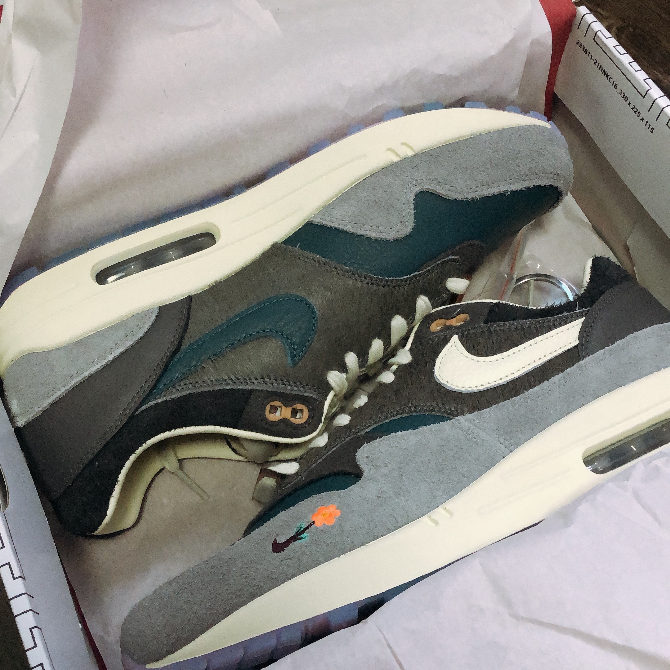 Nike x Kasina Air Max 1 SP Won-Ang Particle Grey 착용 스타일 - 2