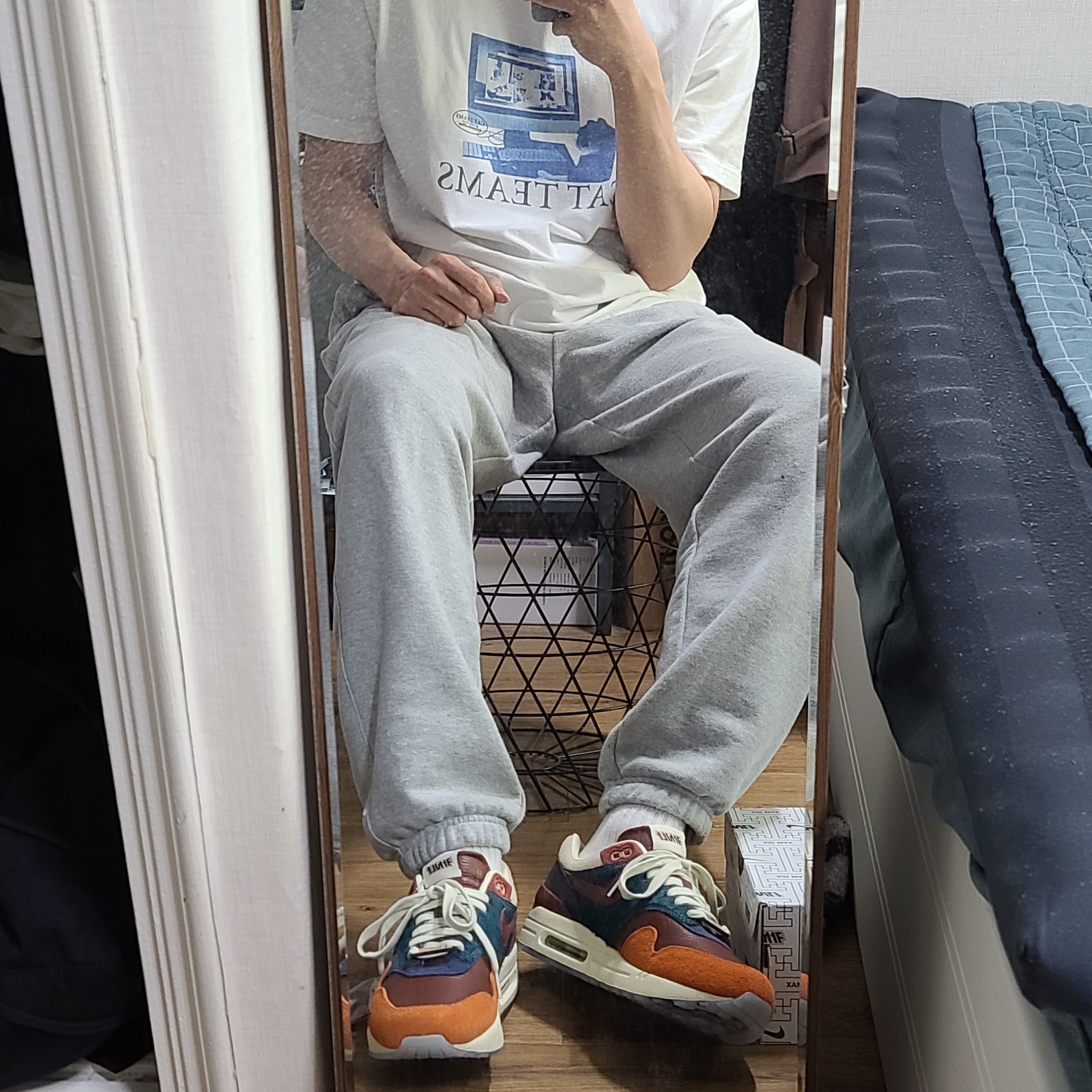 Nike x Kasina Air Max 1 SP Won-Ang Orange 착용 스타일 - 2