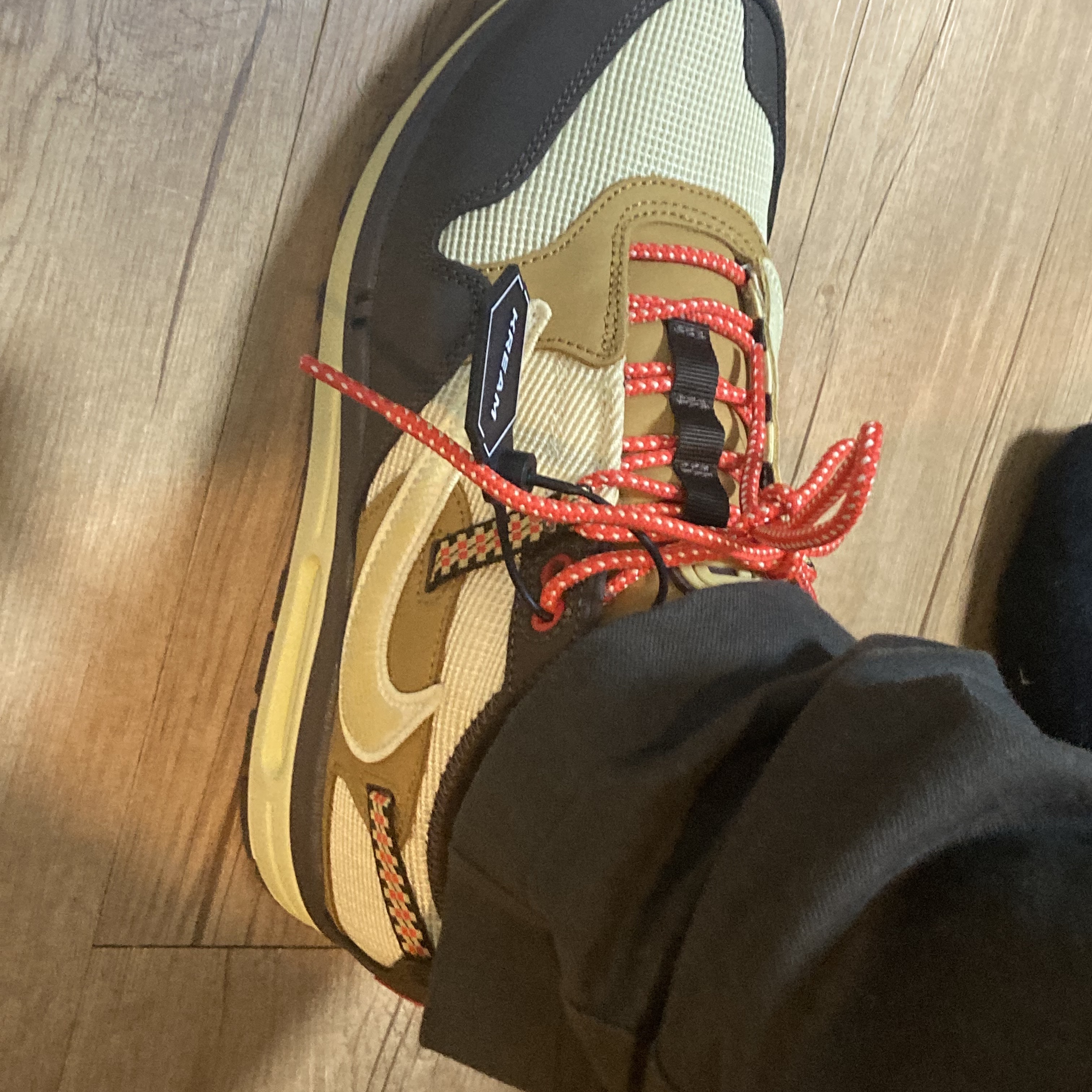 Nike x Travis Scott Air Max 1 Cact.us Brown 착용 스타일 - 1
