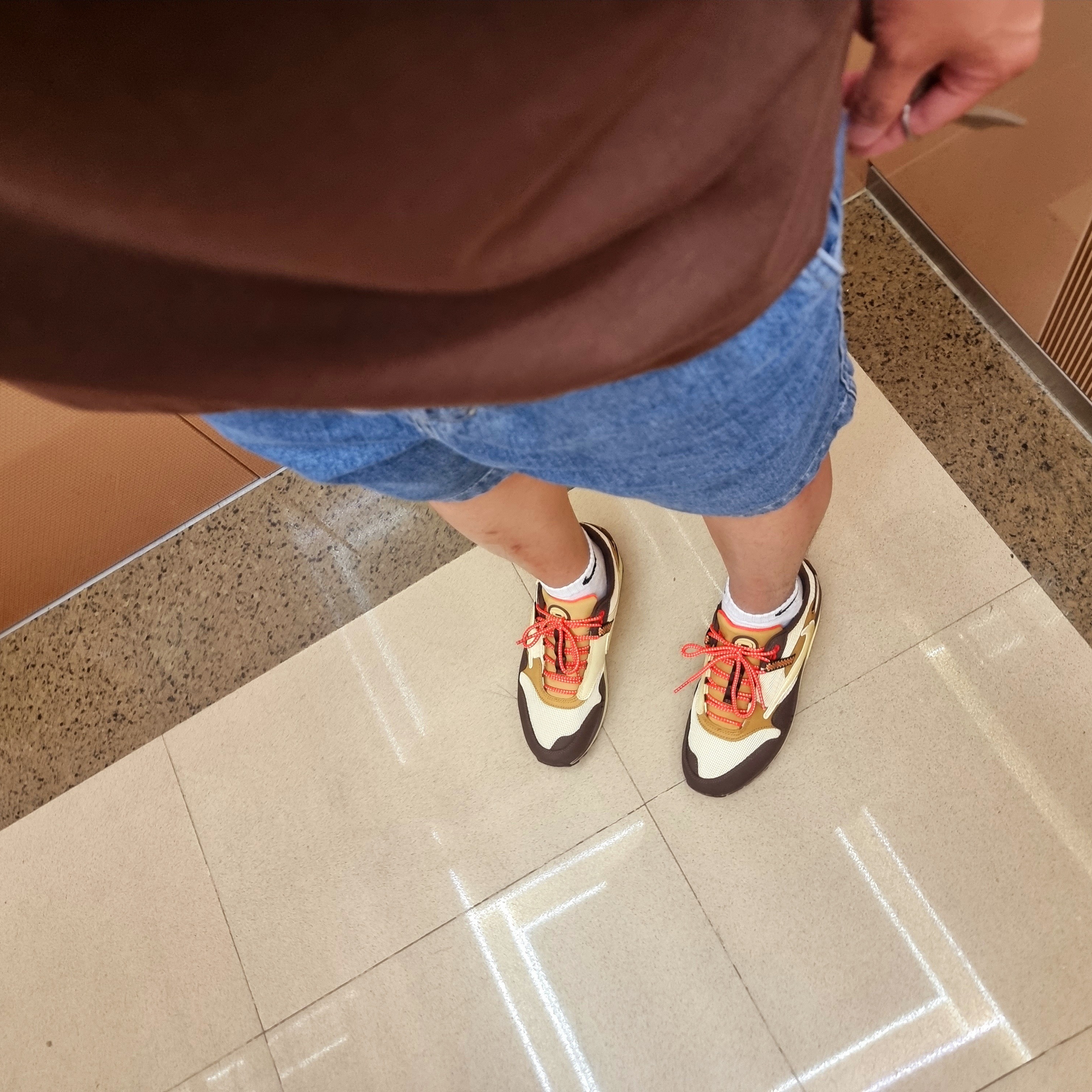 Nike x Travis Scott Air Max 1 Cact.us Brown 착용 스타일 - 3