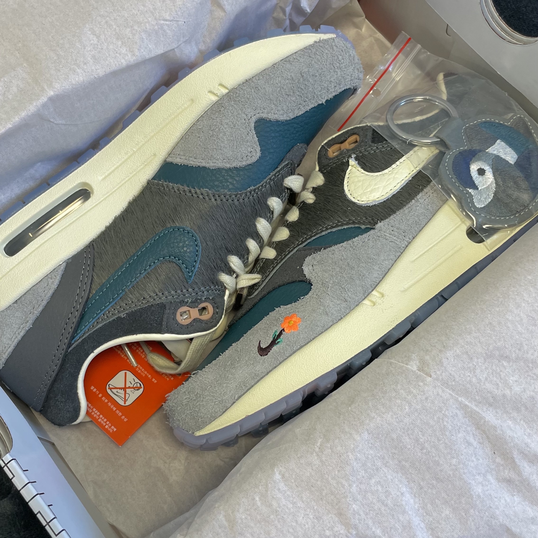 Nike x Kasina Air Max 1 SP Won-Ang Particle Grey 착용 스타일 - 1