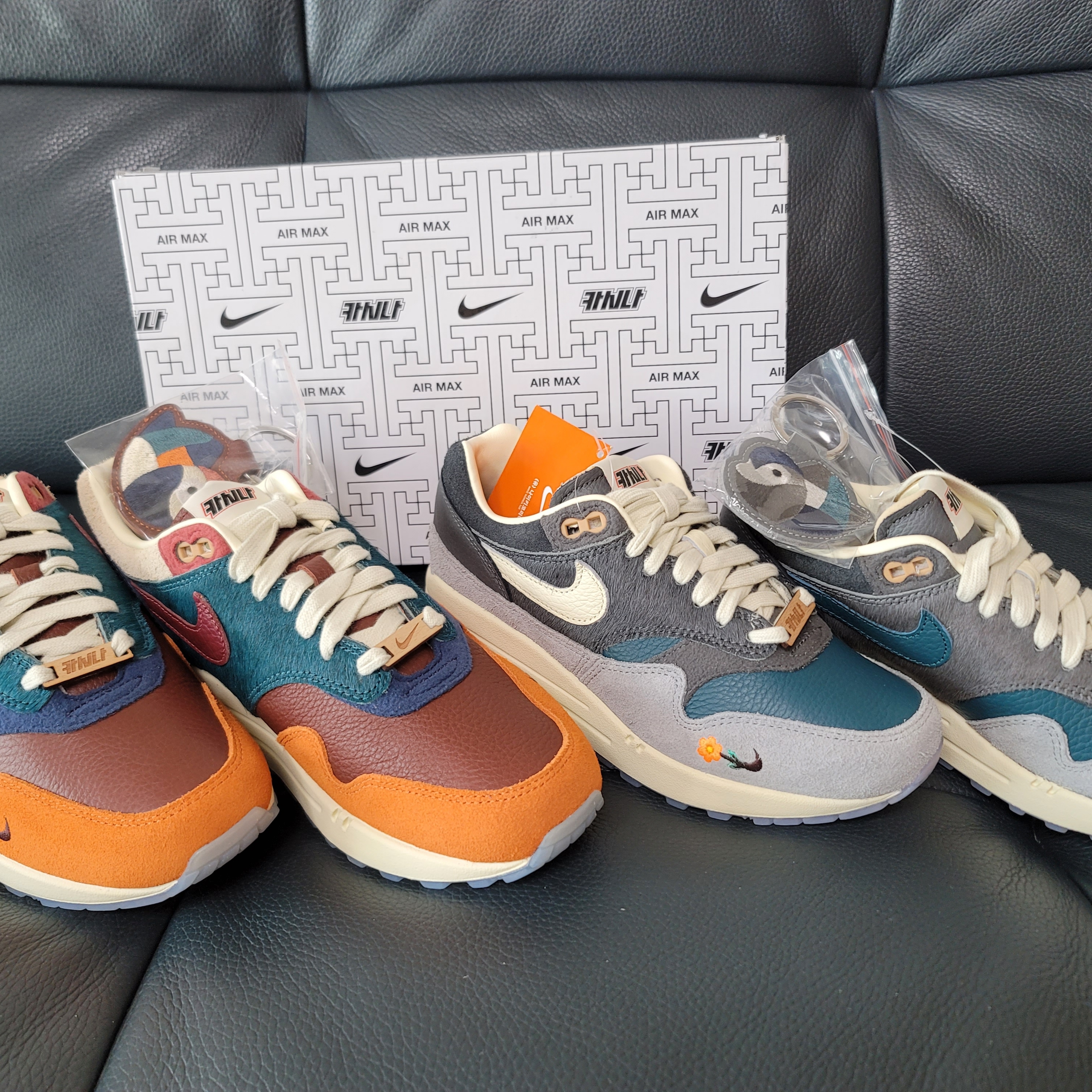 Nike x Kasina Air Max 1 SP Won-Ang Particle Grey 착용 스타일 - 4