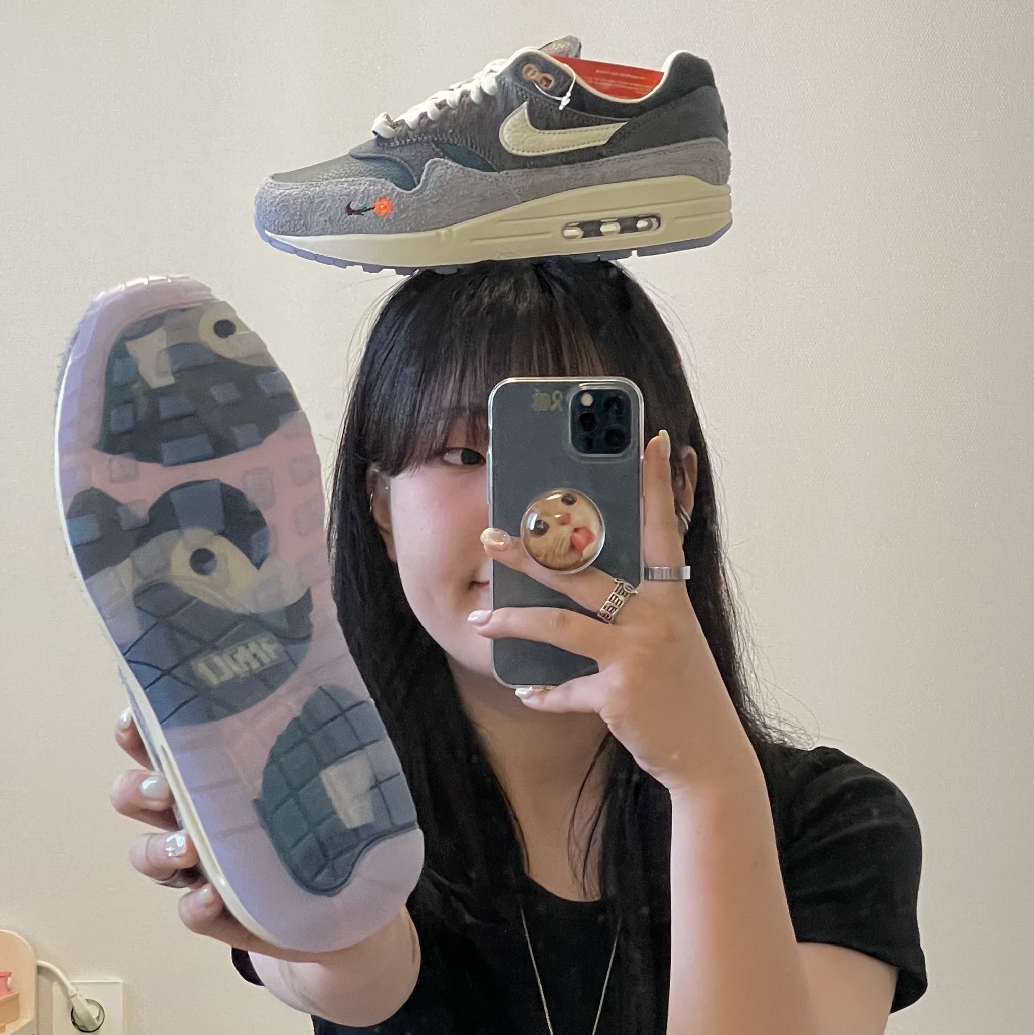 Nike x Kasina Air Max 1 SP Won-Ang Particle Grey 착용 스타일 - 2